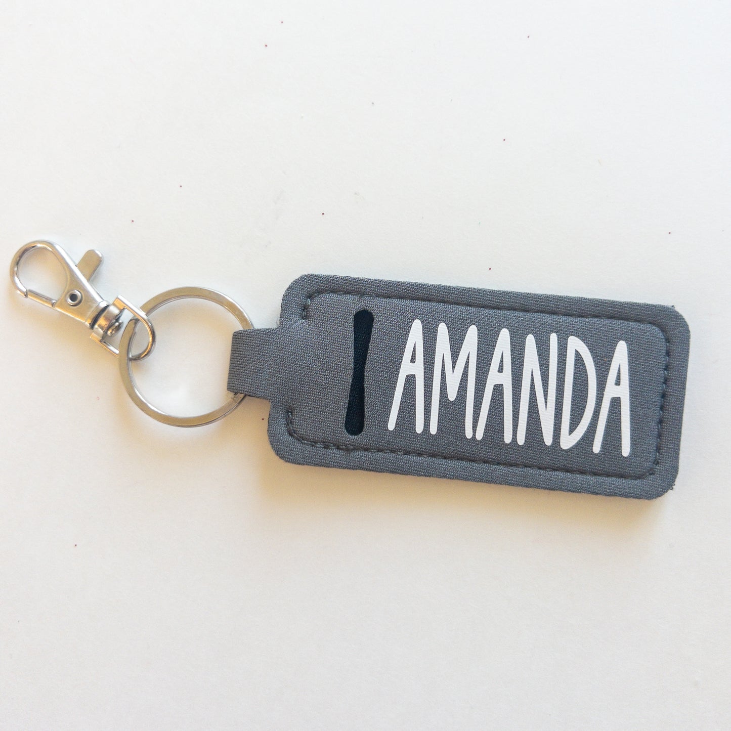 Personalized Chapstick Holder with Keychain