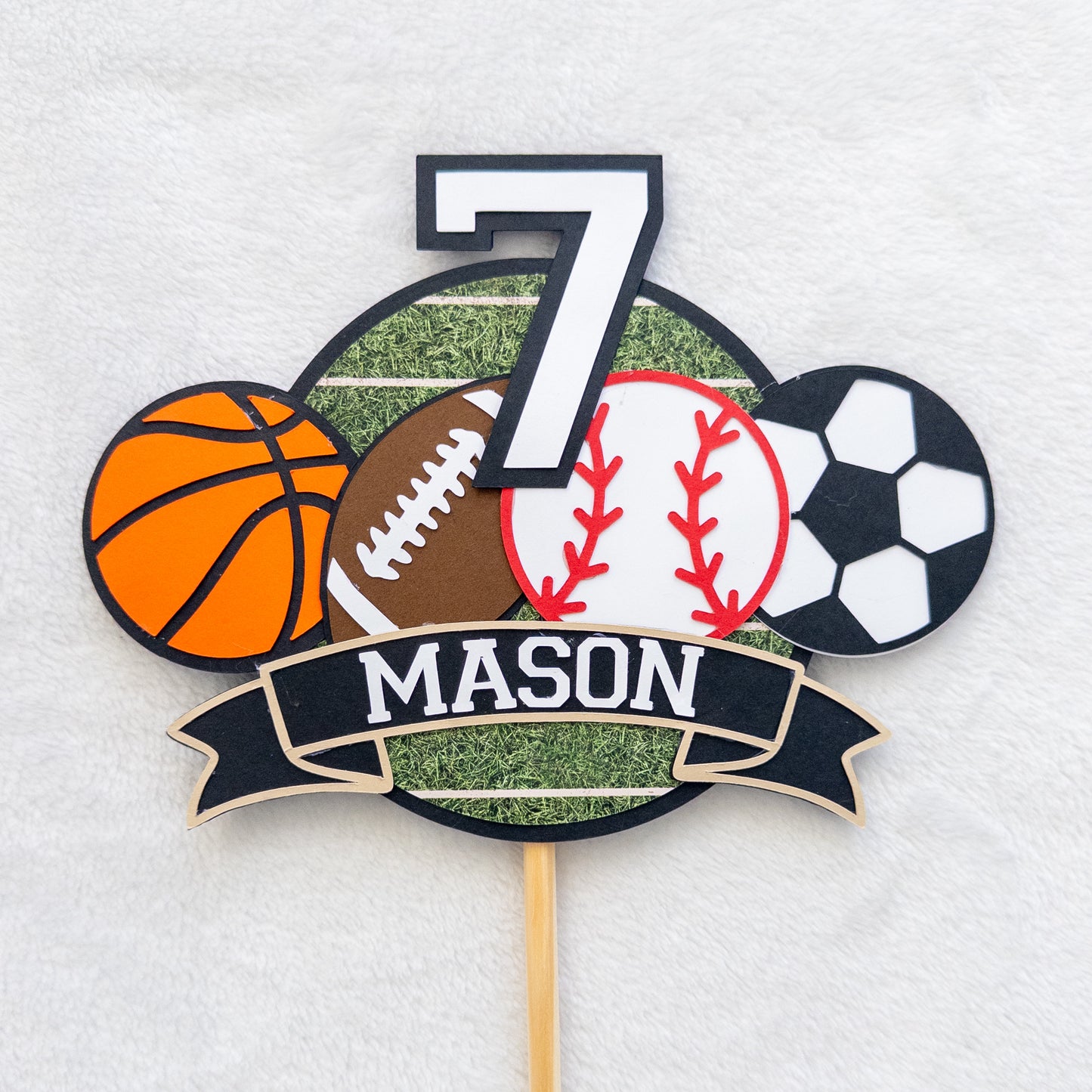 Sports All Star Birthday Cake Topper