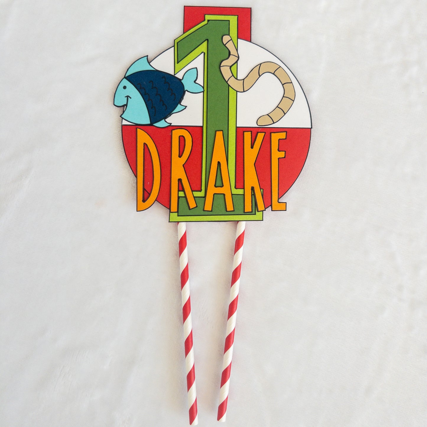 Fishing Custom Cake Topper