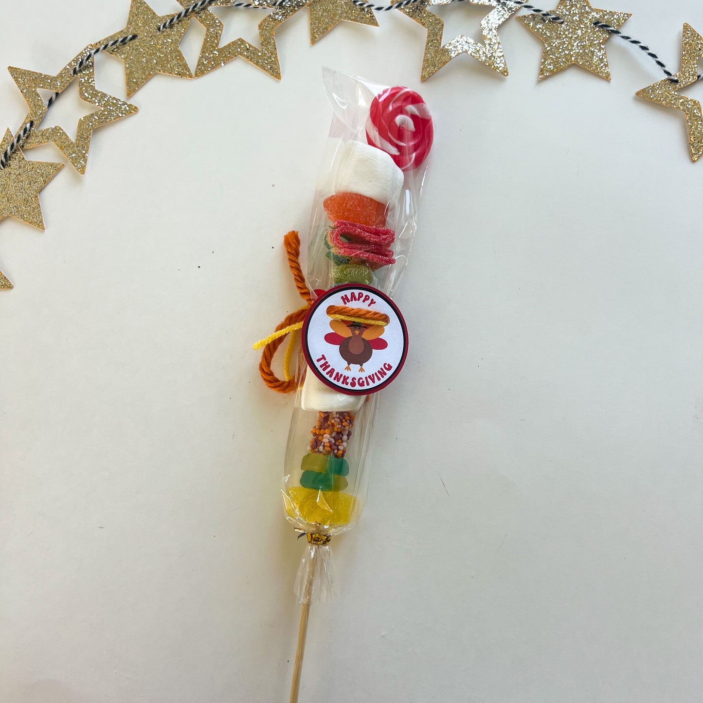 Candy Kabobs for kids birthday, baby shower, holidays, graduation