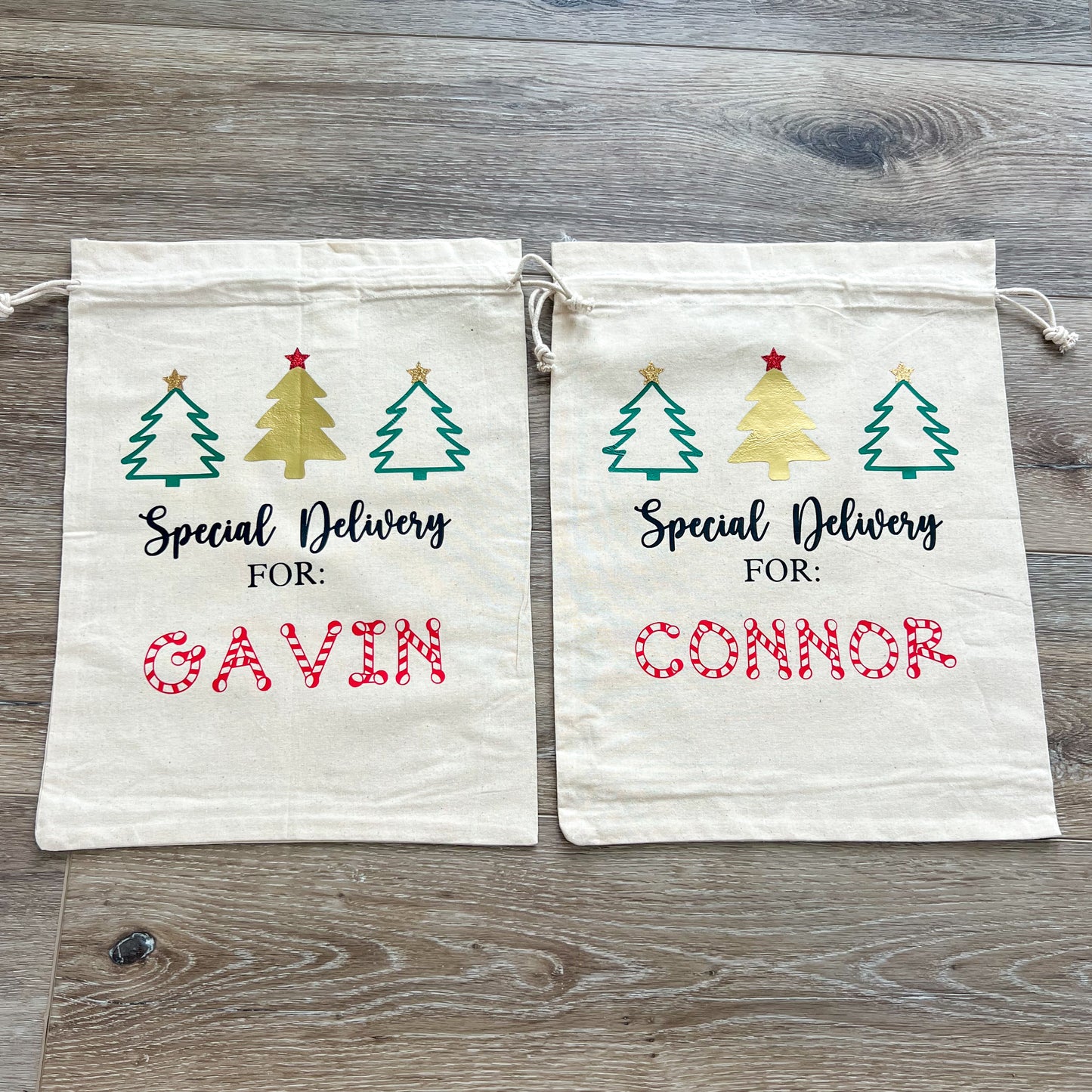 Personalized Custom Canvas Christmas Gift Bag Special Delivery