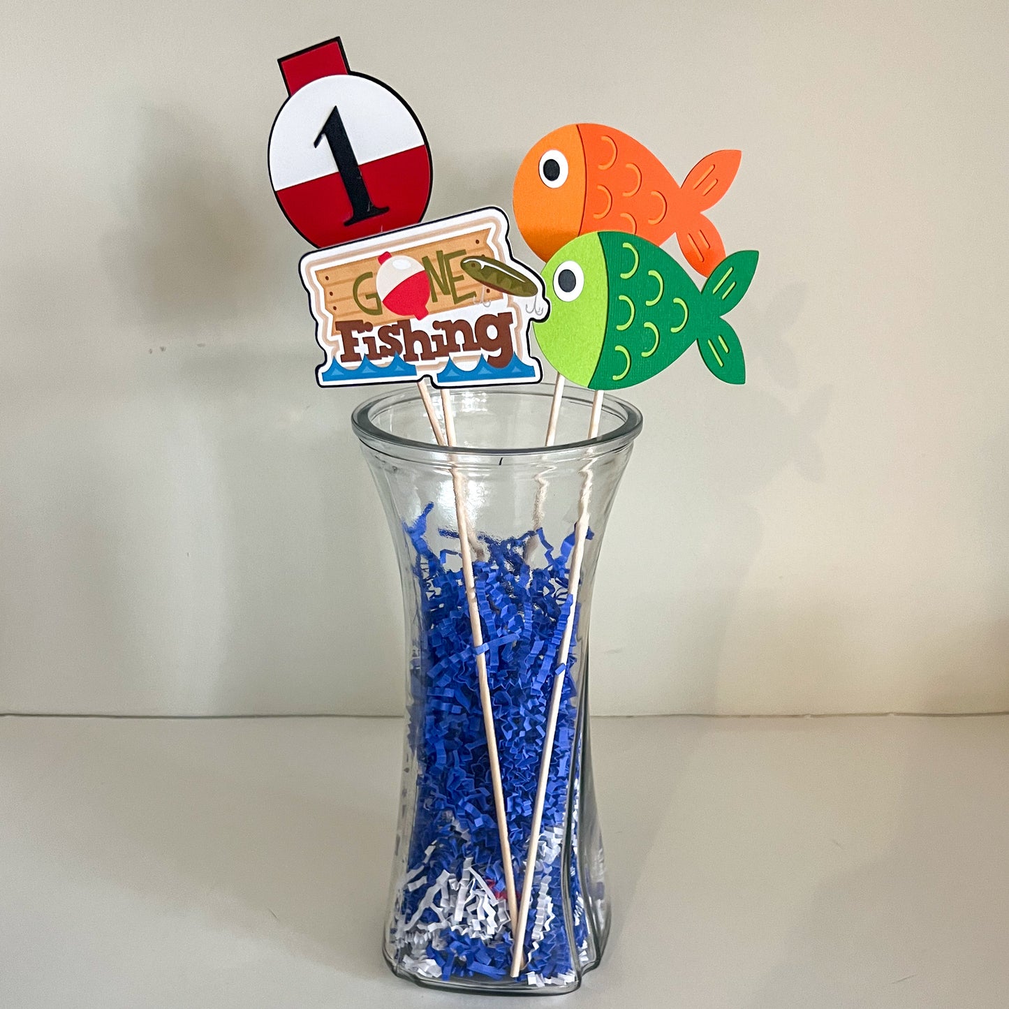 Fishing Themed Birthday Party Table Decor Centerpieces