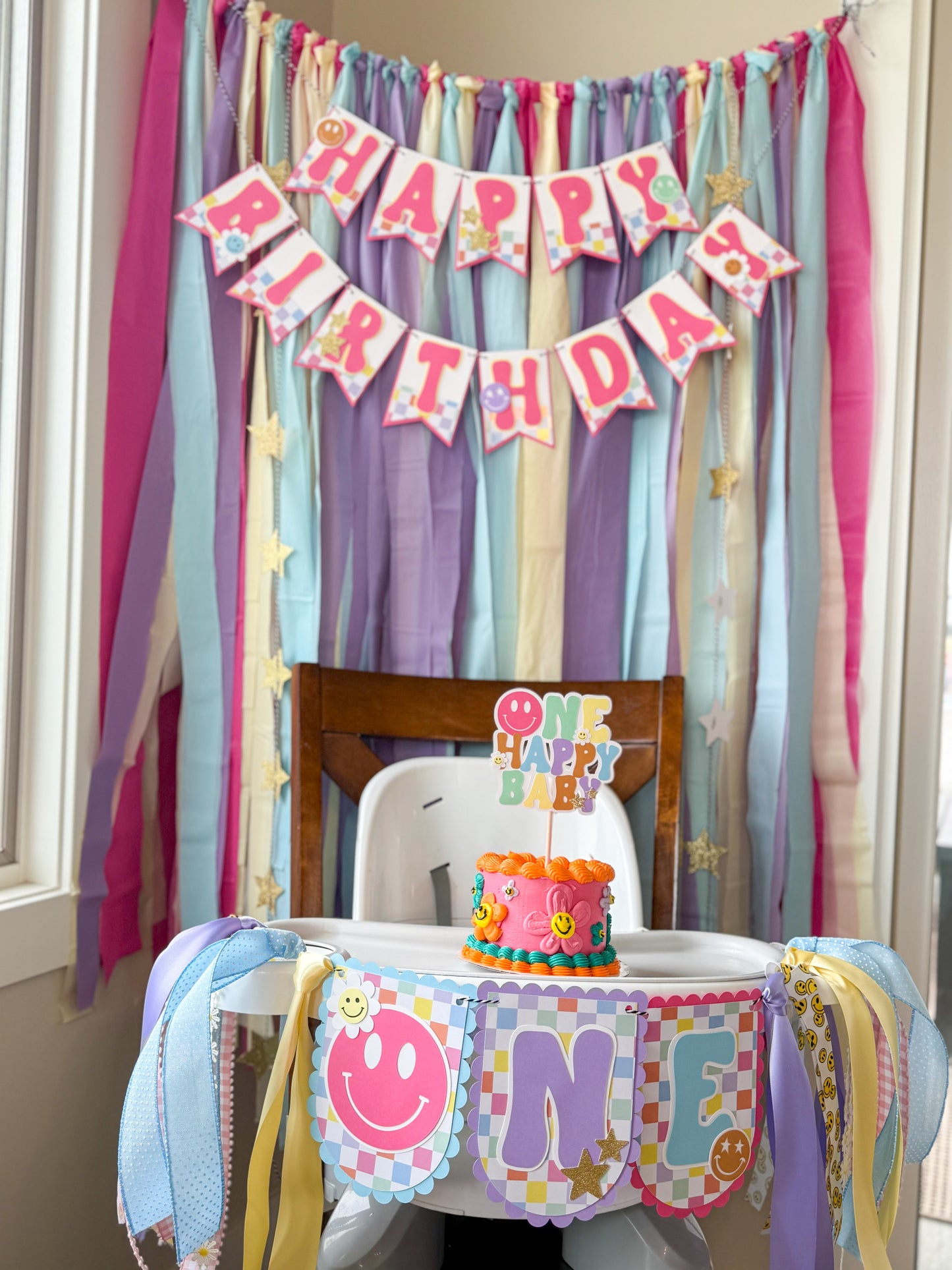 One Happy Baby Smash Cake Topper – Custom First Birthday Decor