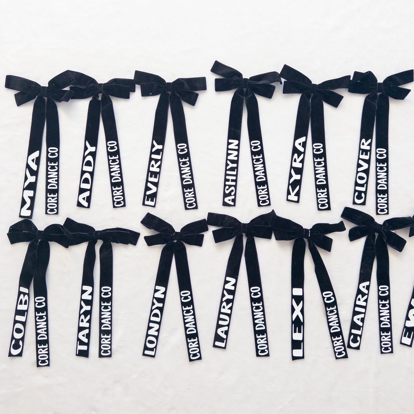 Personalized Velvet Dance Bow