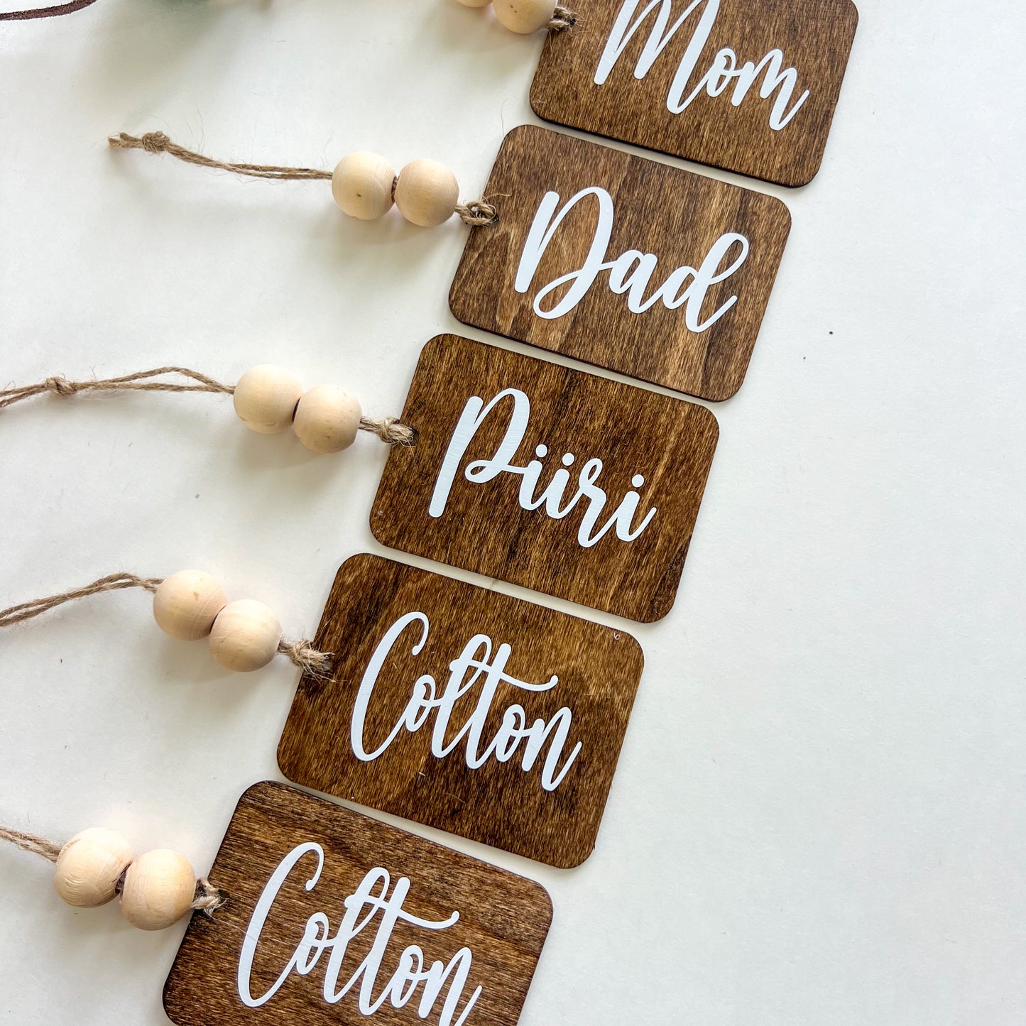 Personalized Wood Christmas Stocking Tags