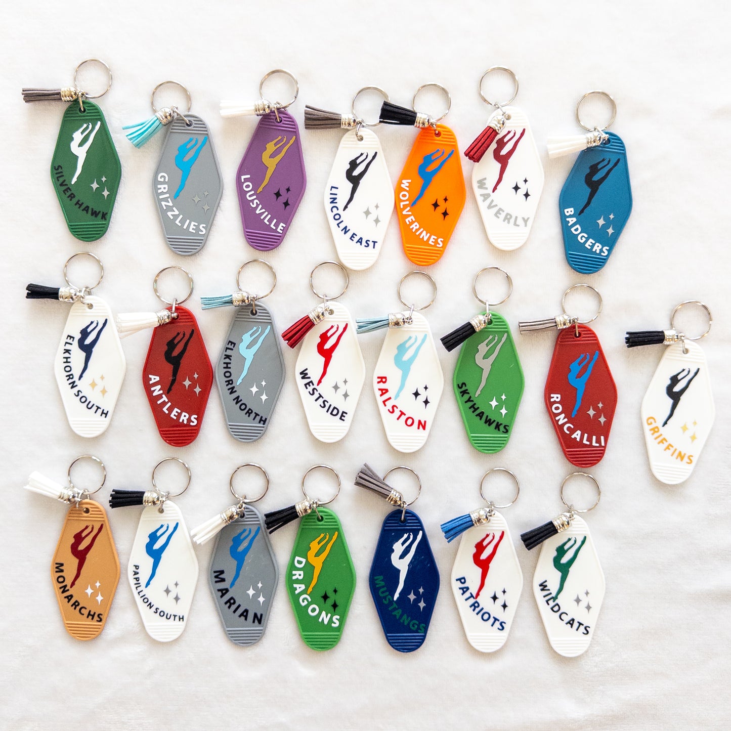 Custom High School Dance Team Keychains – Motel Style