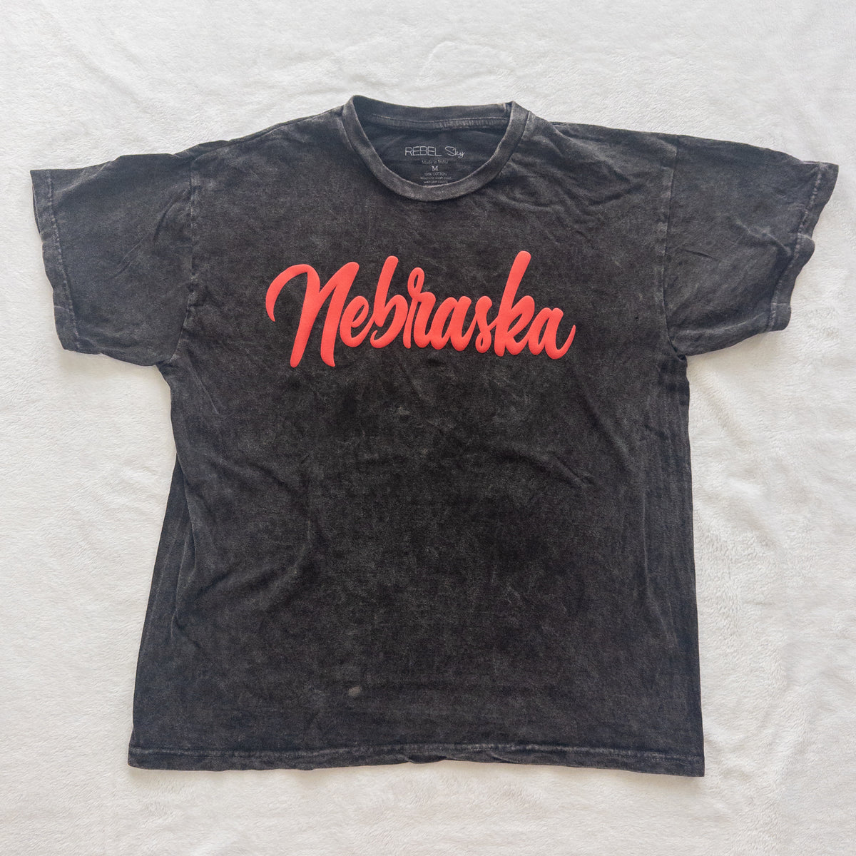Nebraska Puff Vinyl Vintage Tee