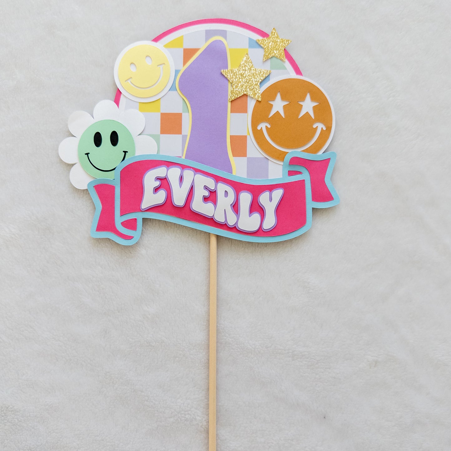 One Happy Baby First Birthday Cake Topper – Customizable