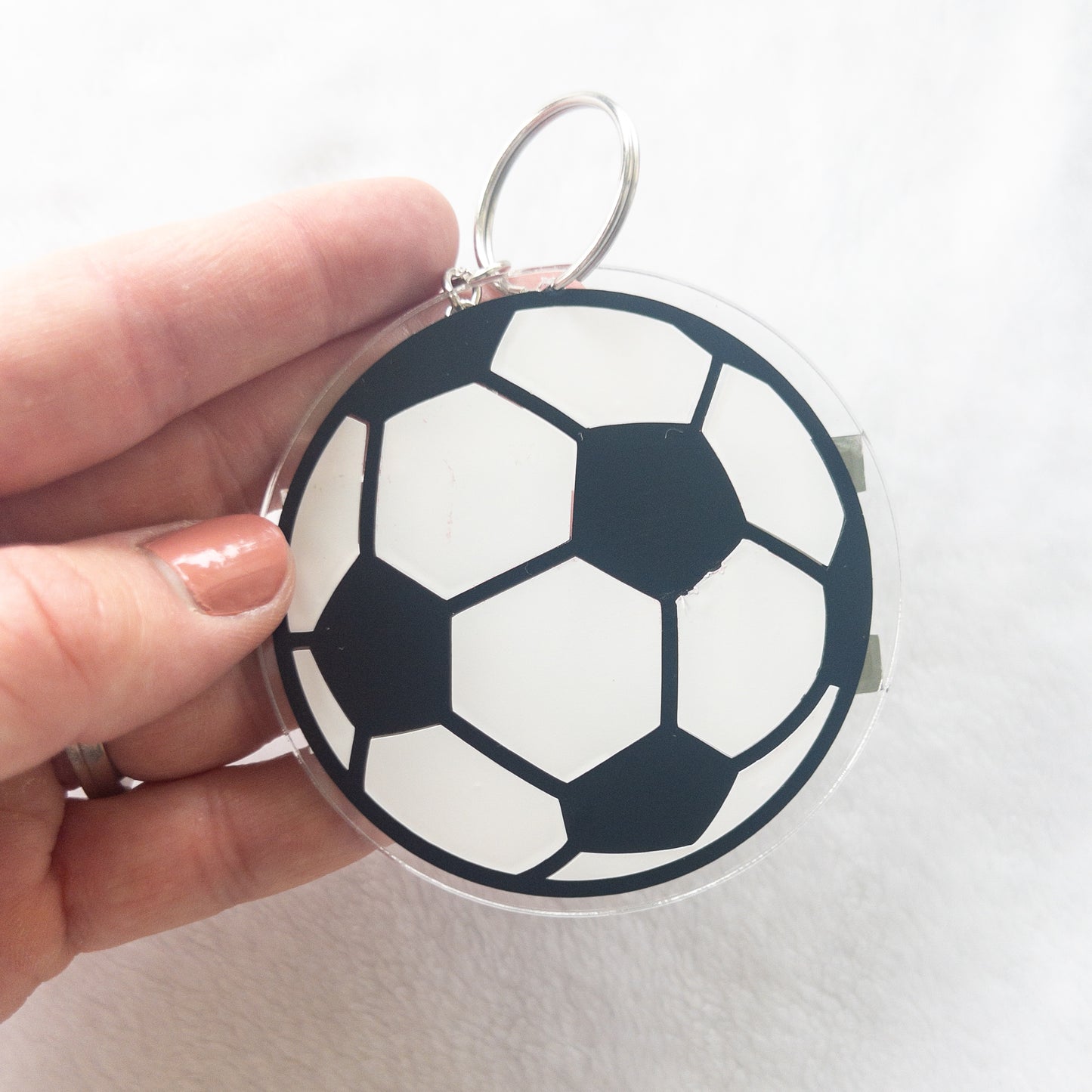 Personalized Soccer Name Keychain for Backpacks, Sports Bags, Luggage