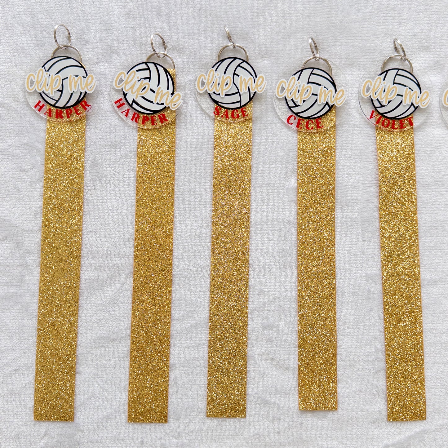 Personalized Volleyball Competition Keychain – ‘Clip Me’ with Custom Name
