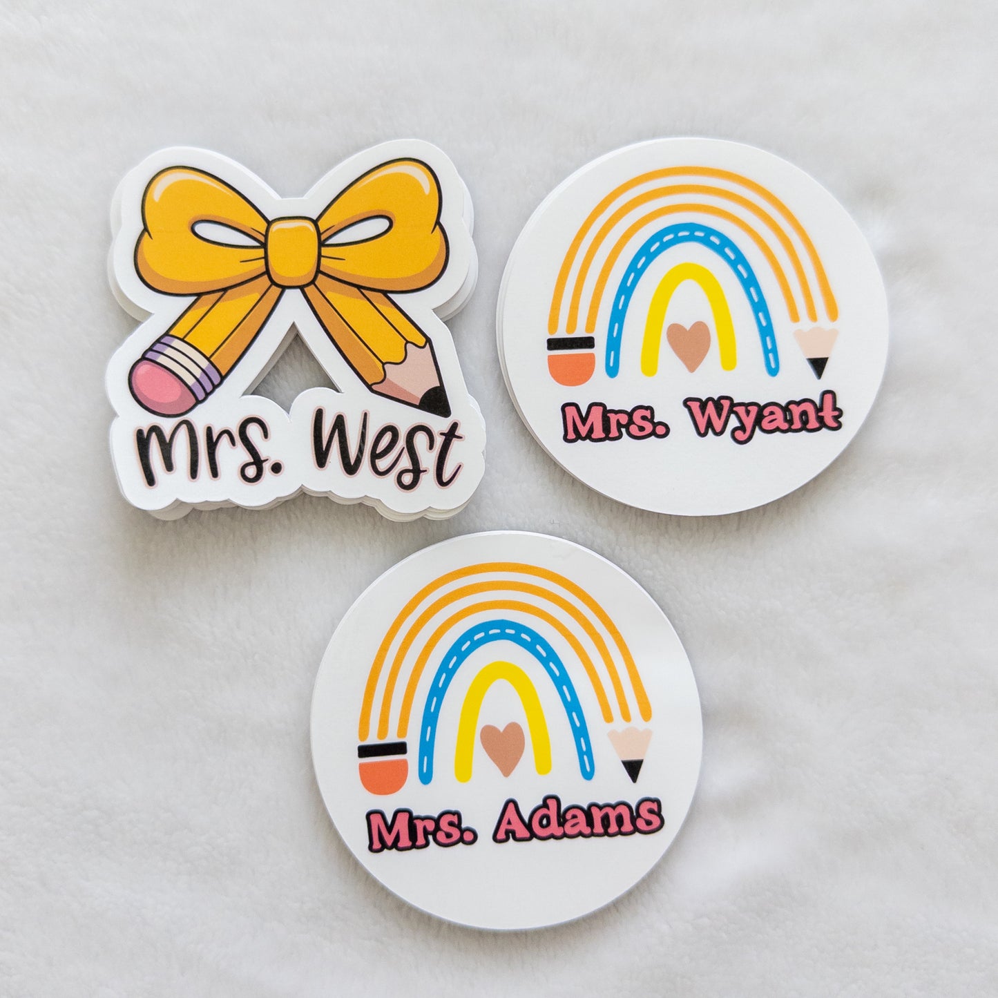Custom Teacher Stickers – Personalized with Name