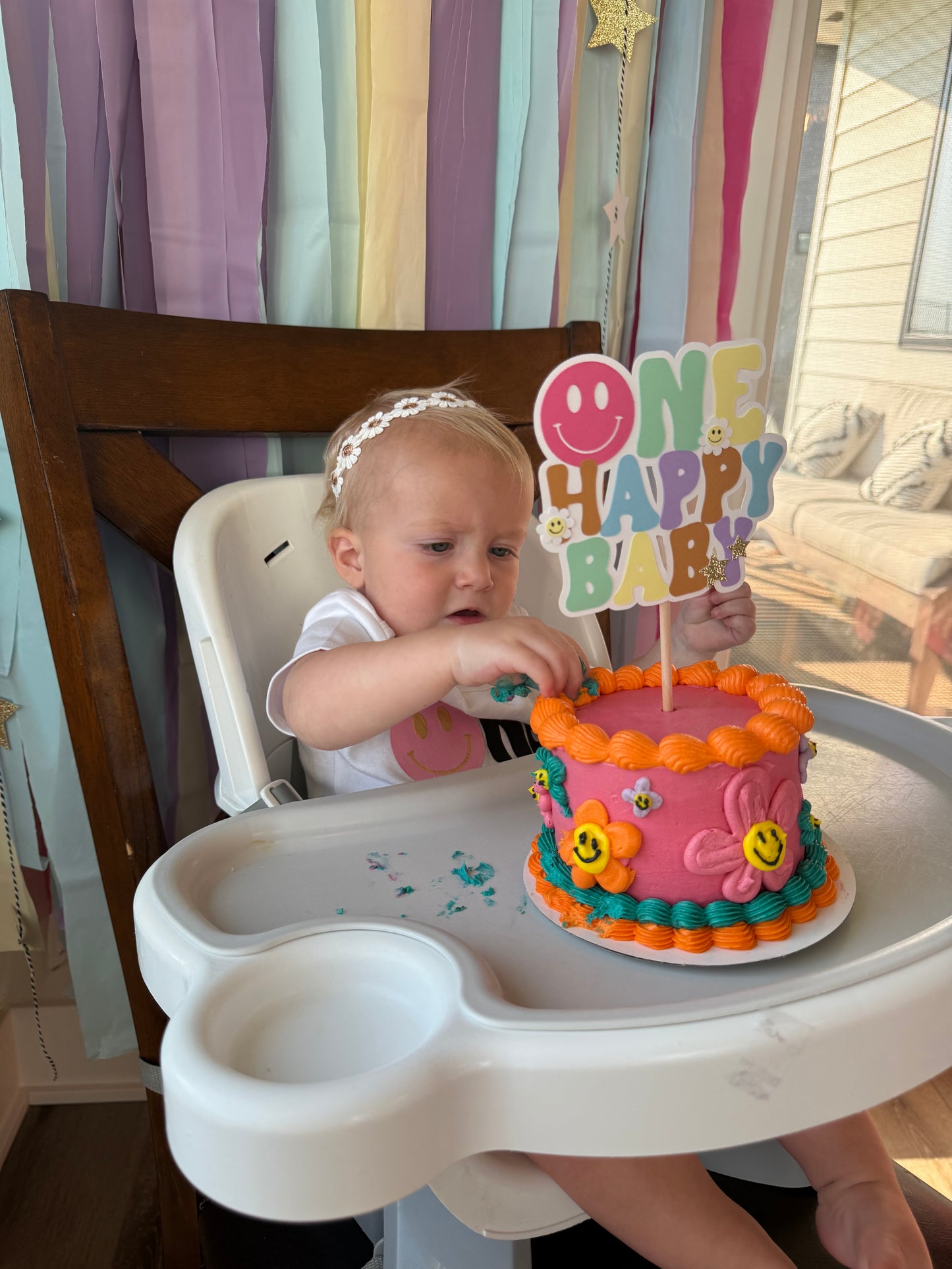 One Happy Baby Smash Cake Topper – Custom First Birthday Decor