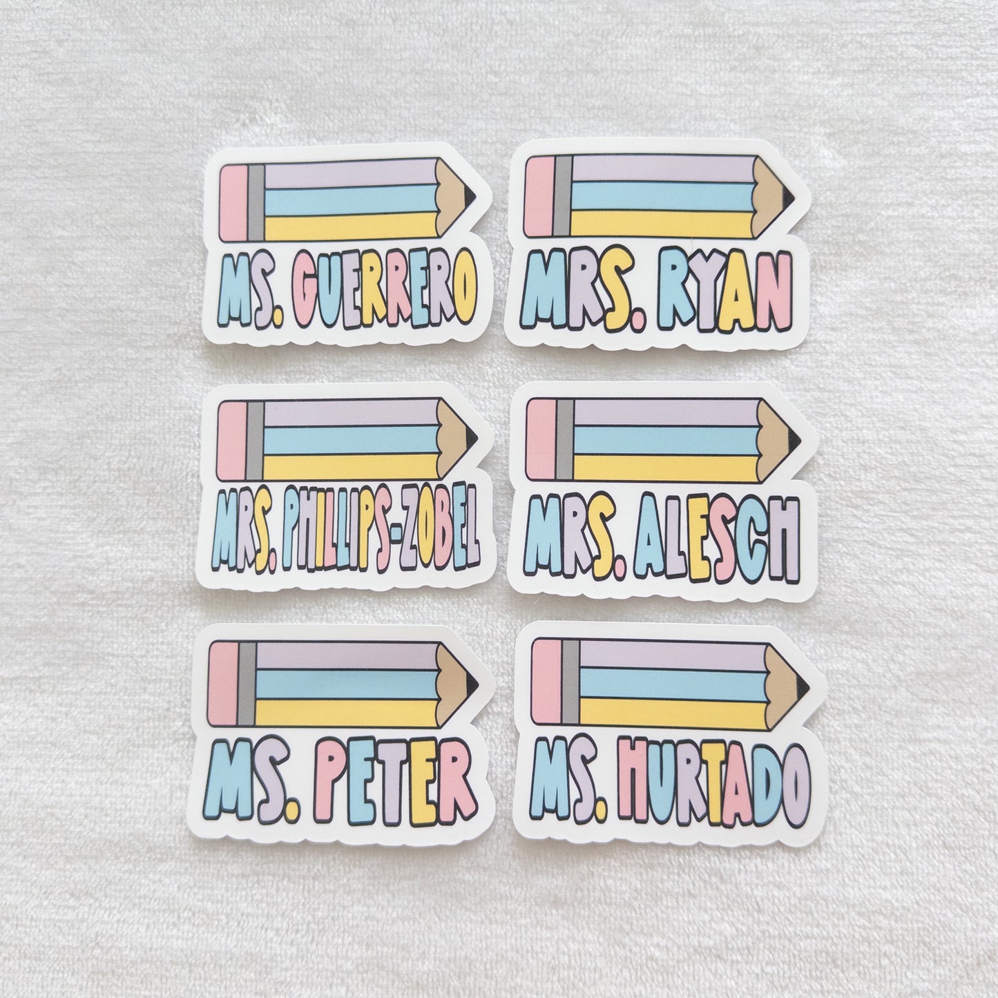 Custom Teacher Stickers – Personalized with Name