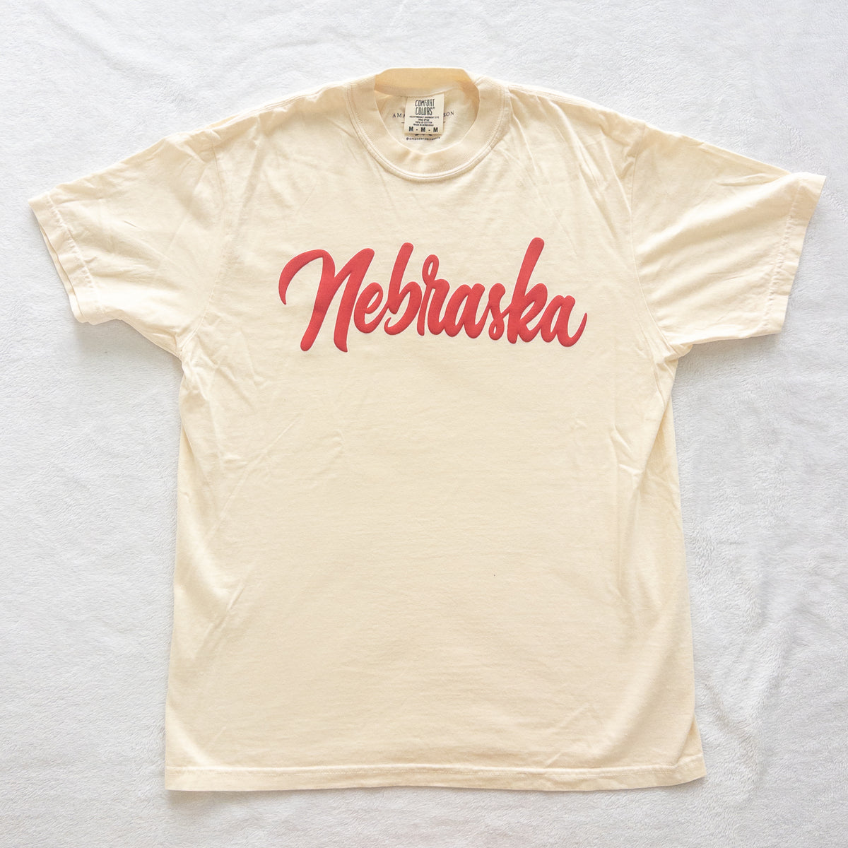Nebraska Puff Vinyl Comfort Colors Tee