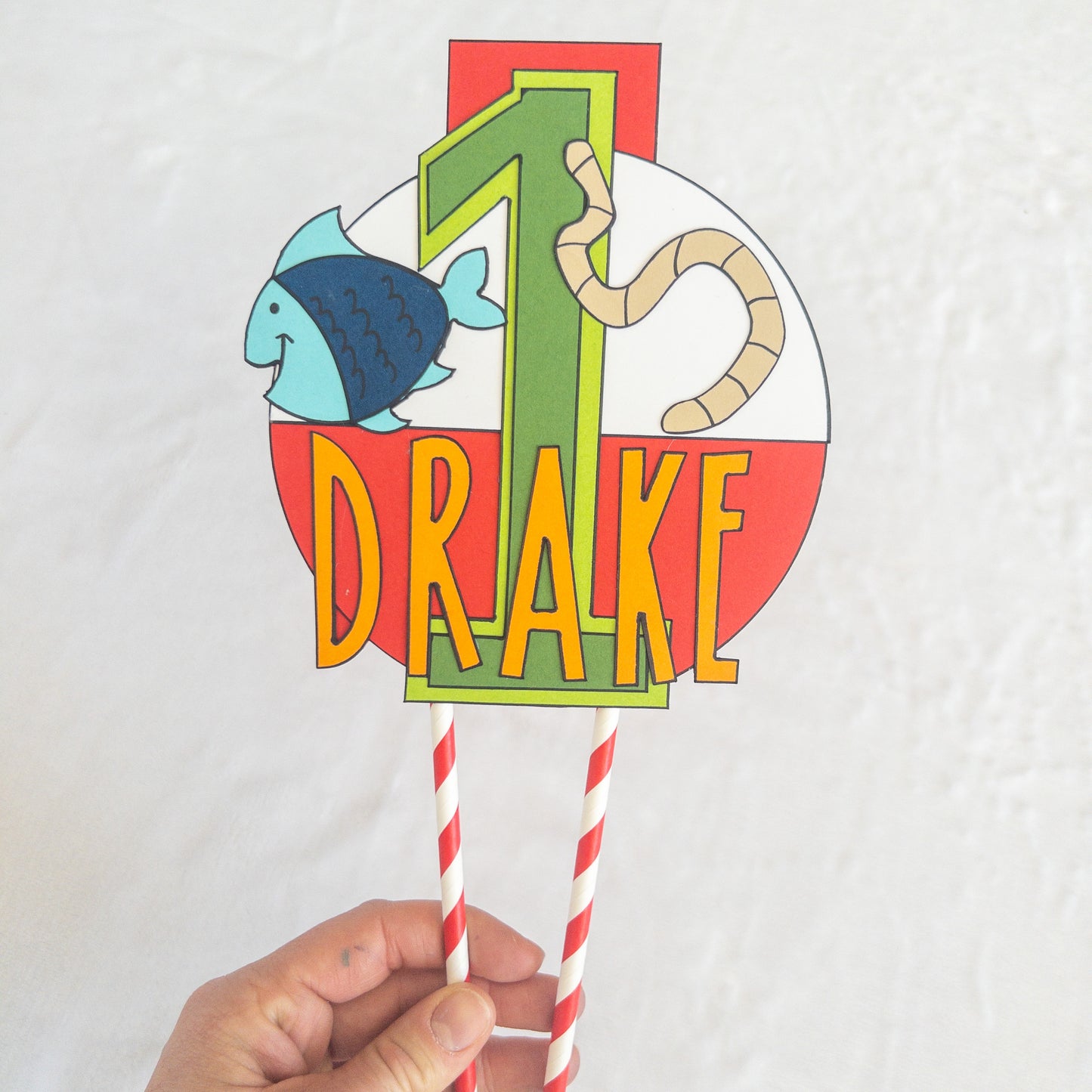 Fishing Custom Cake Topper
