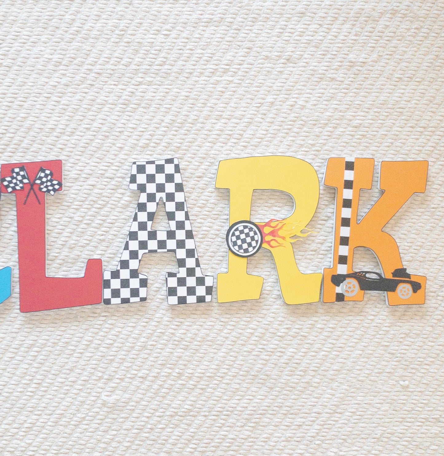Racing Custom Wood Letters
