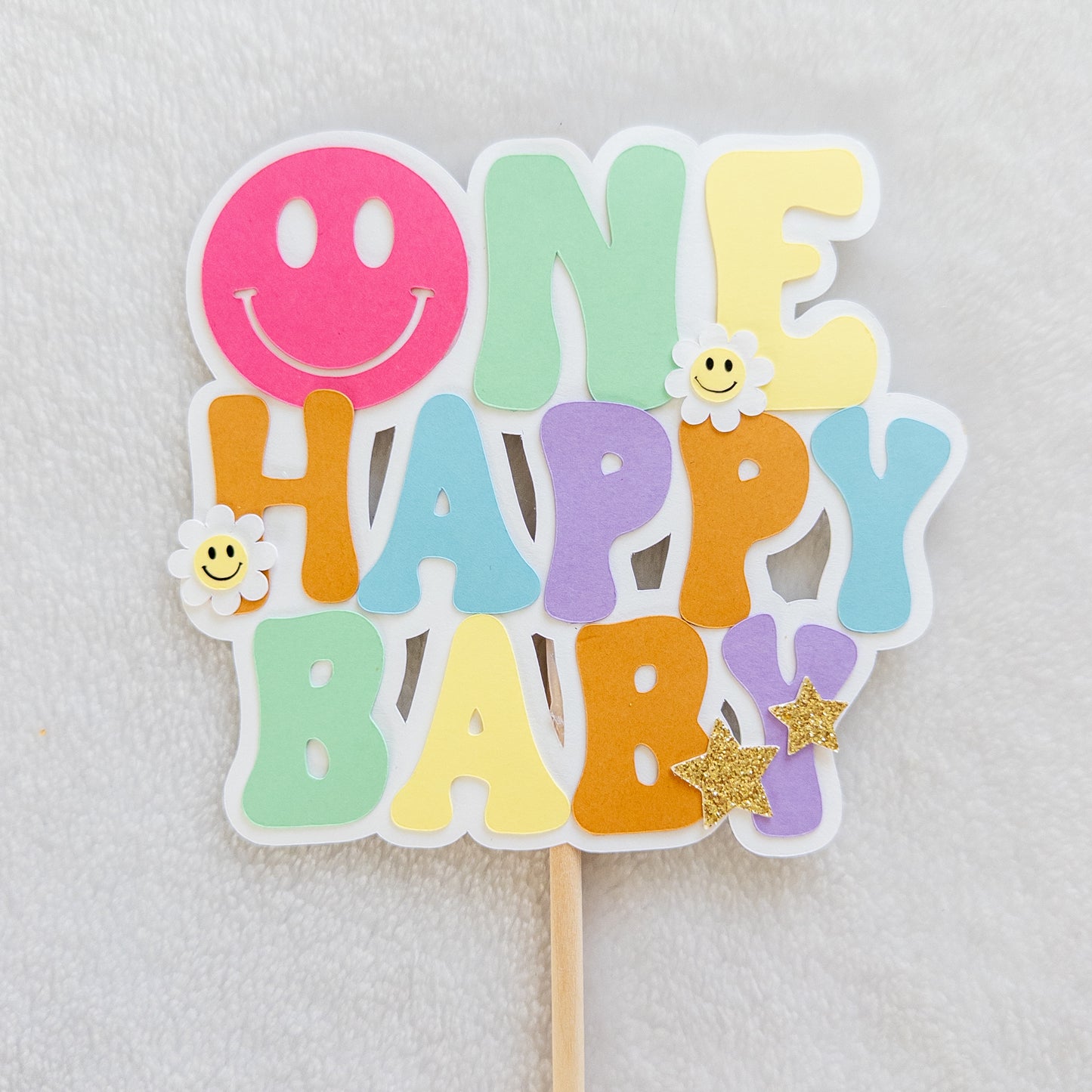 One Happy Baby Smash Cake Topper – Custom First Birthday Decor