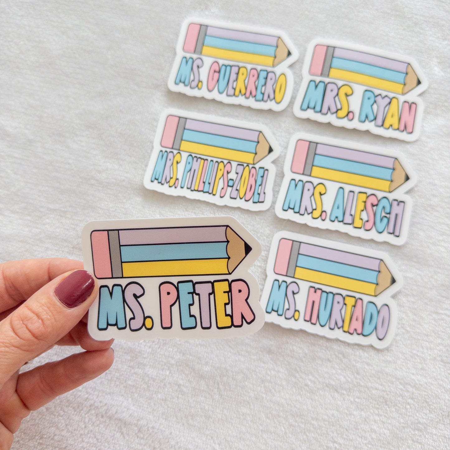 Custom Teacher Stickers – Personalized with Name