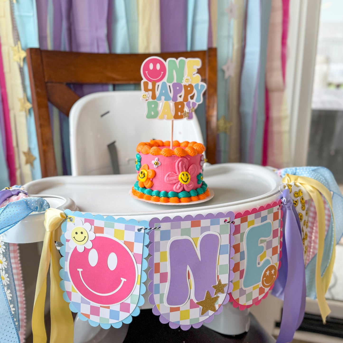One Happy Baby First Birthday High Chair Banner
