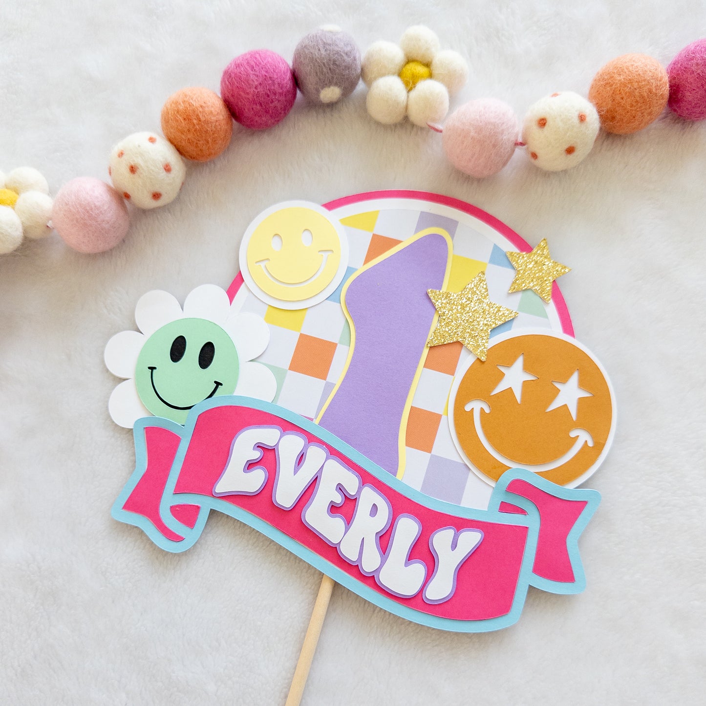 One Happy Baby First Birthday Cake Topper – Customizable