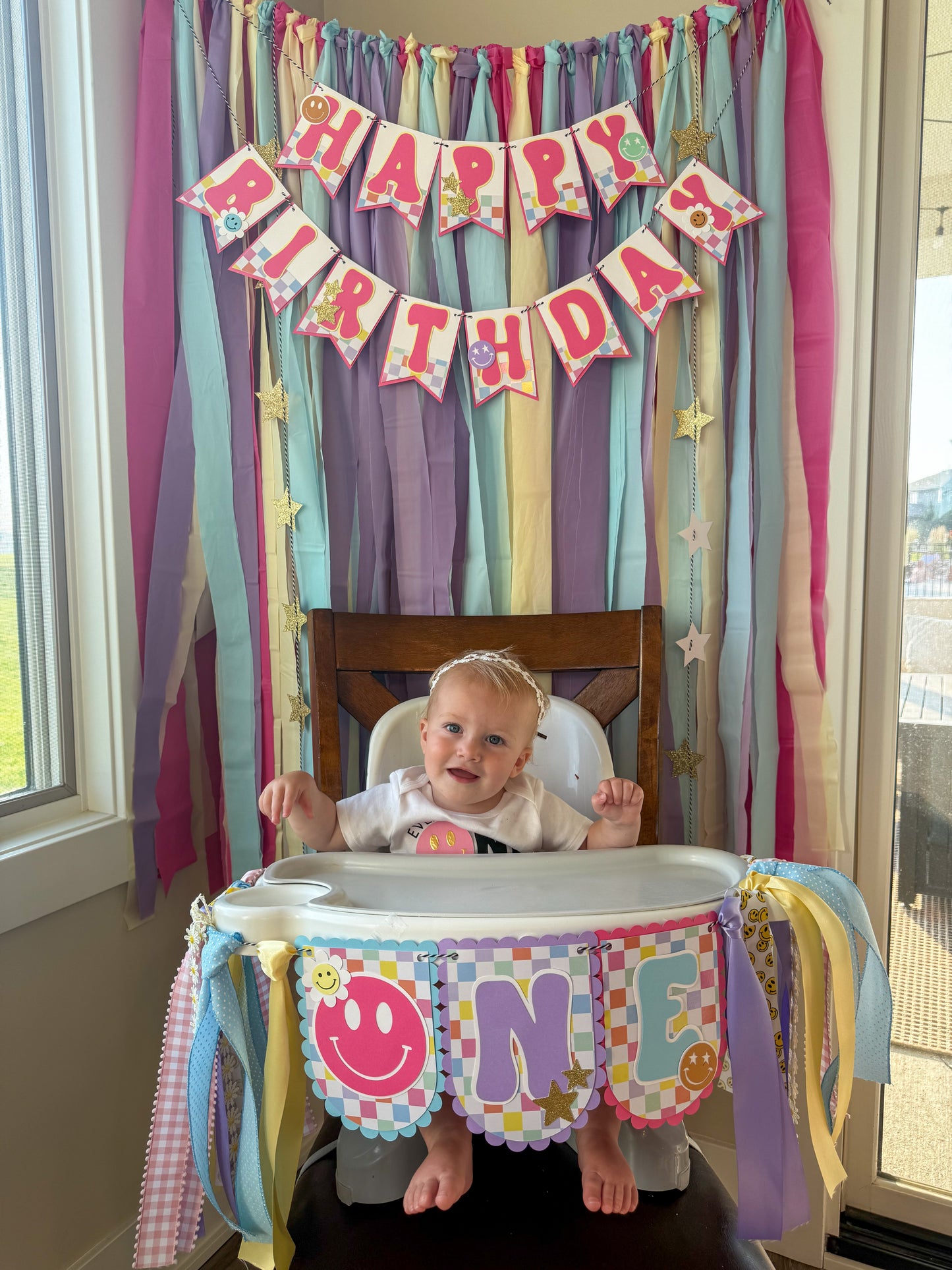 One Happy Baby First Birthday High Chair Banner