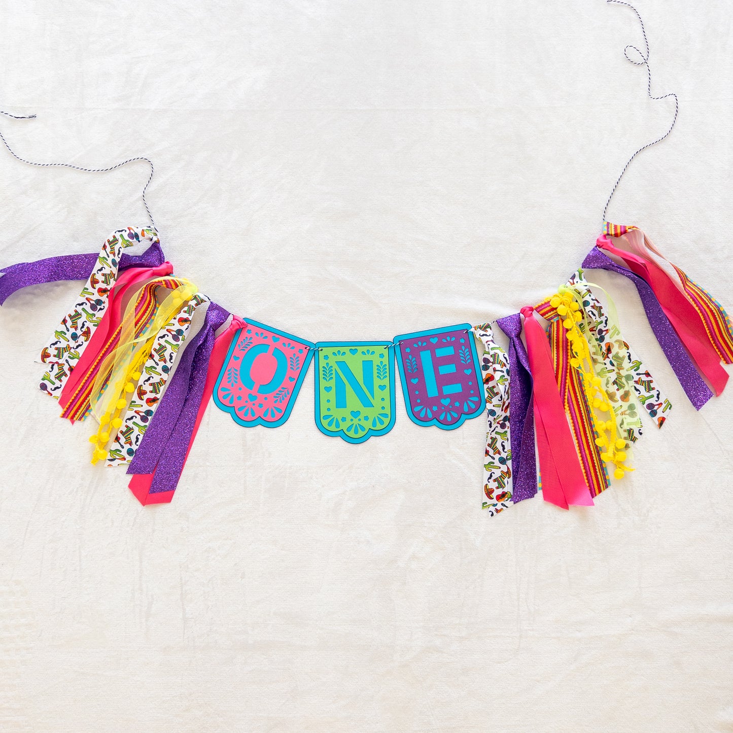 FiestaThemed Highchair Birthday Banner Garland