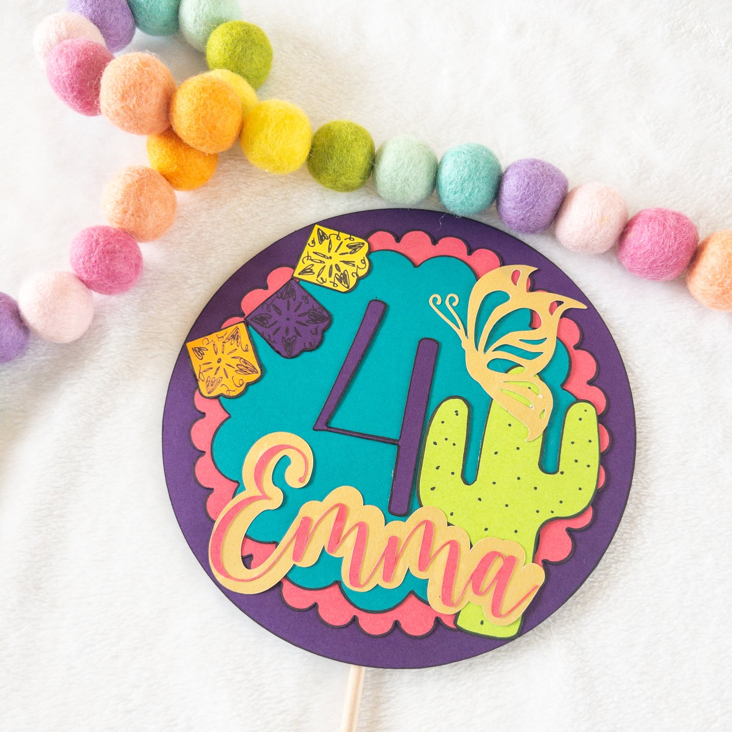 Butterfly Fiesta Cake Topper