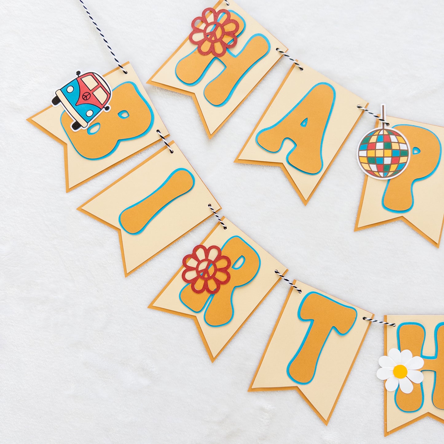 Retro 70’s Birthday Banner – Groovy Party Decor