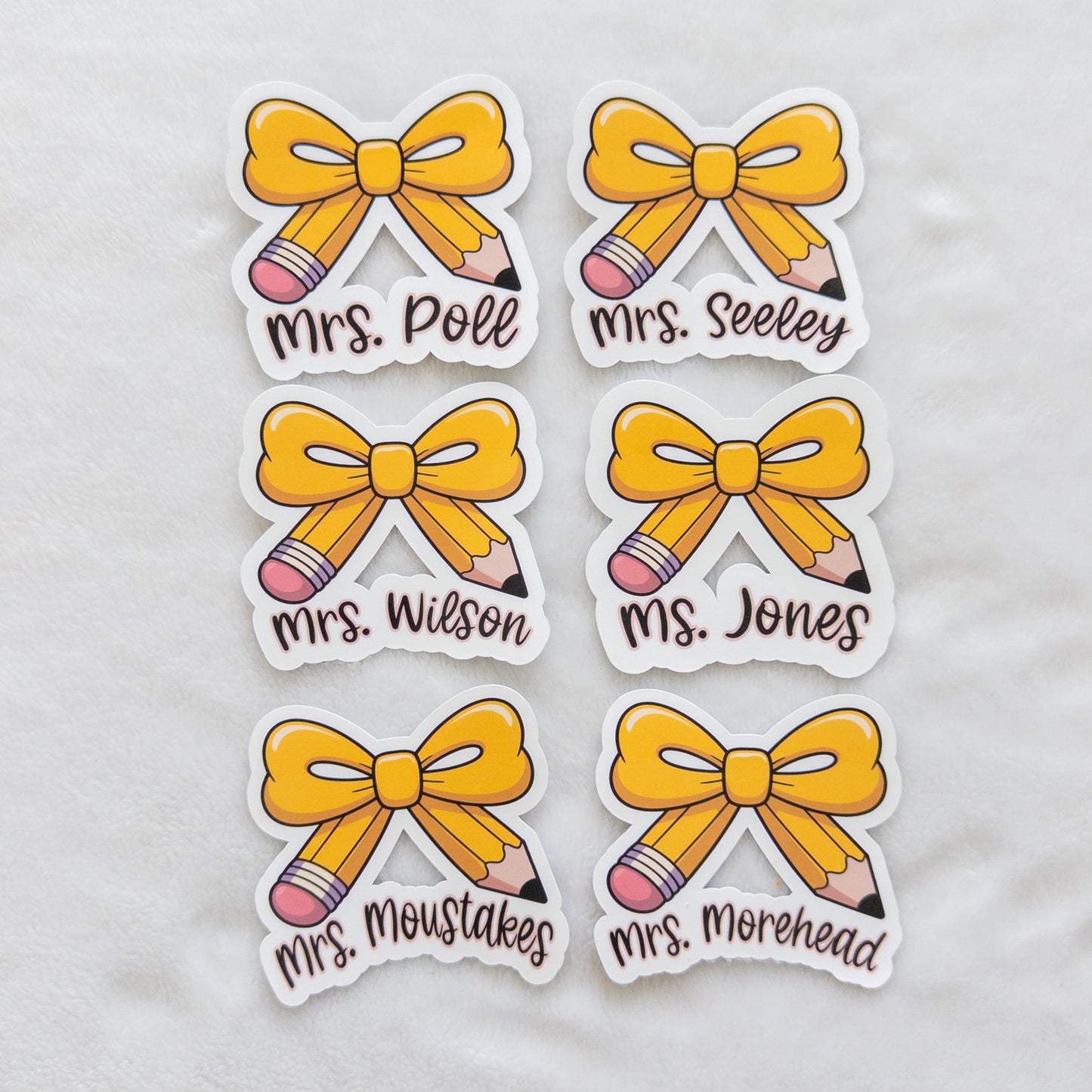 Custom Teacher Stickers – Personalized with Name