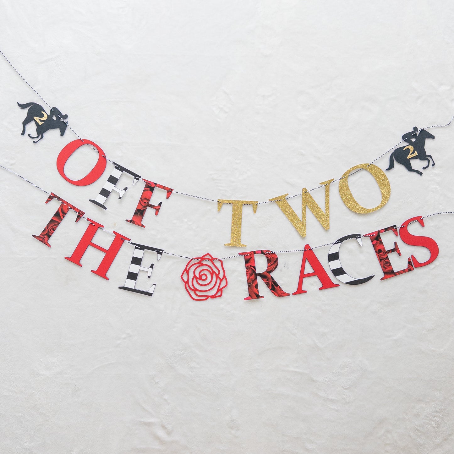 Off Two the Races Kentucky Derby Birthday Banner