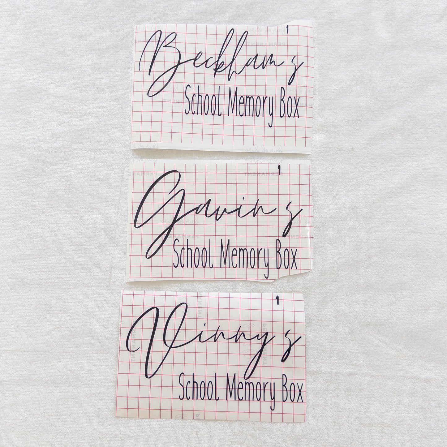 School Memory Box Name Label