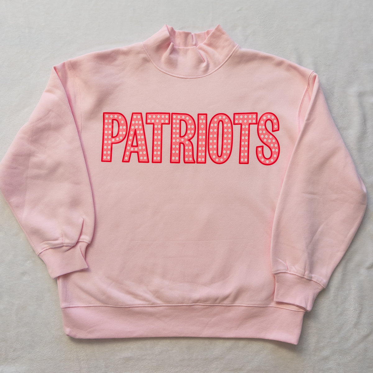 Custom Polka Dot Mock Neck Sweatshirt