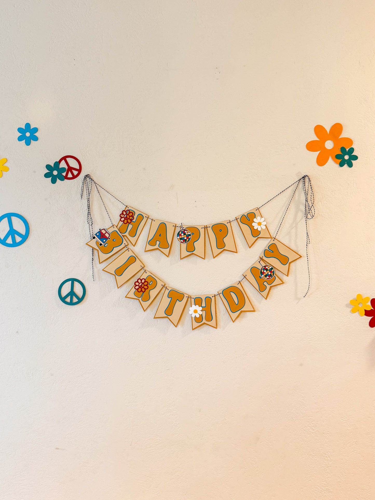 Retro 70’s Birthday Banner – Groovy Party Decor