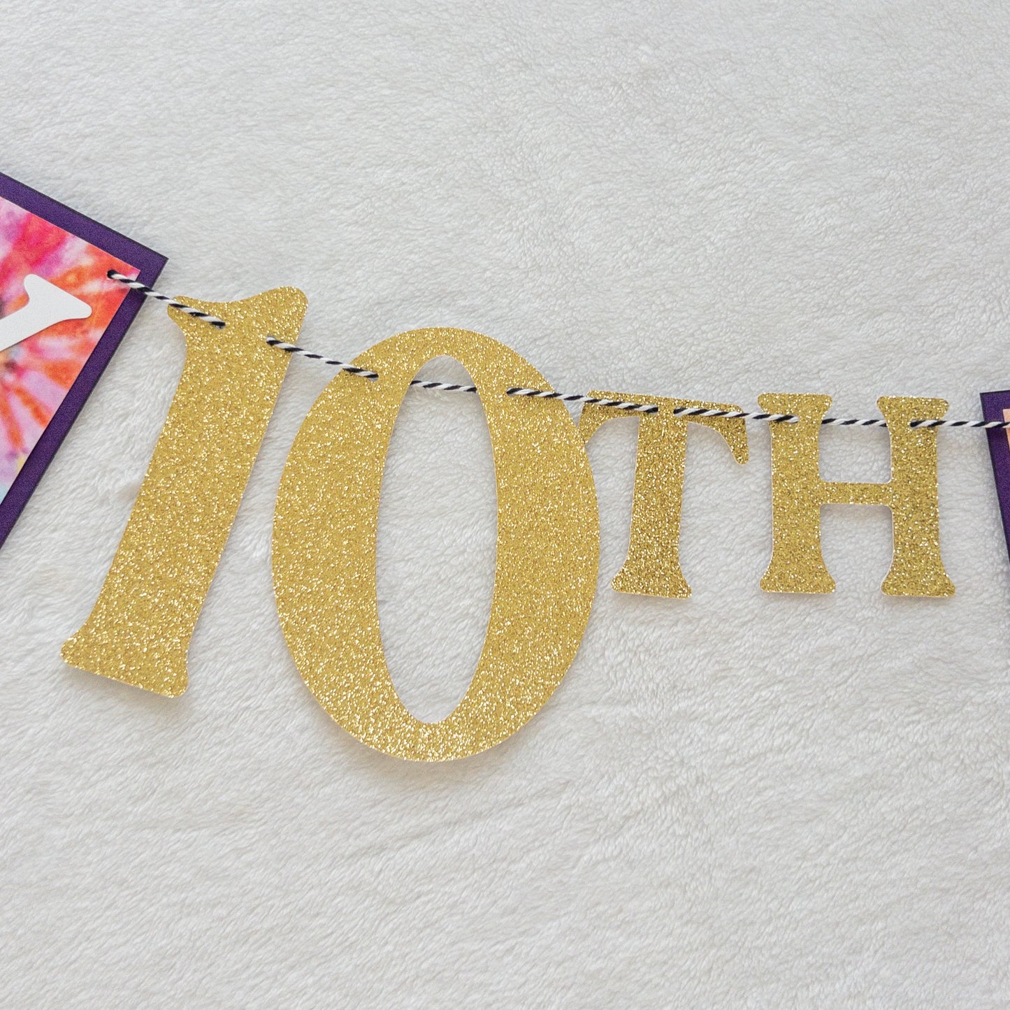 Tie Dye Themed Birthday Banner