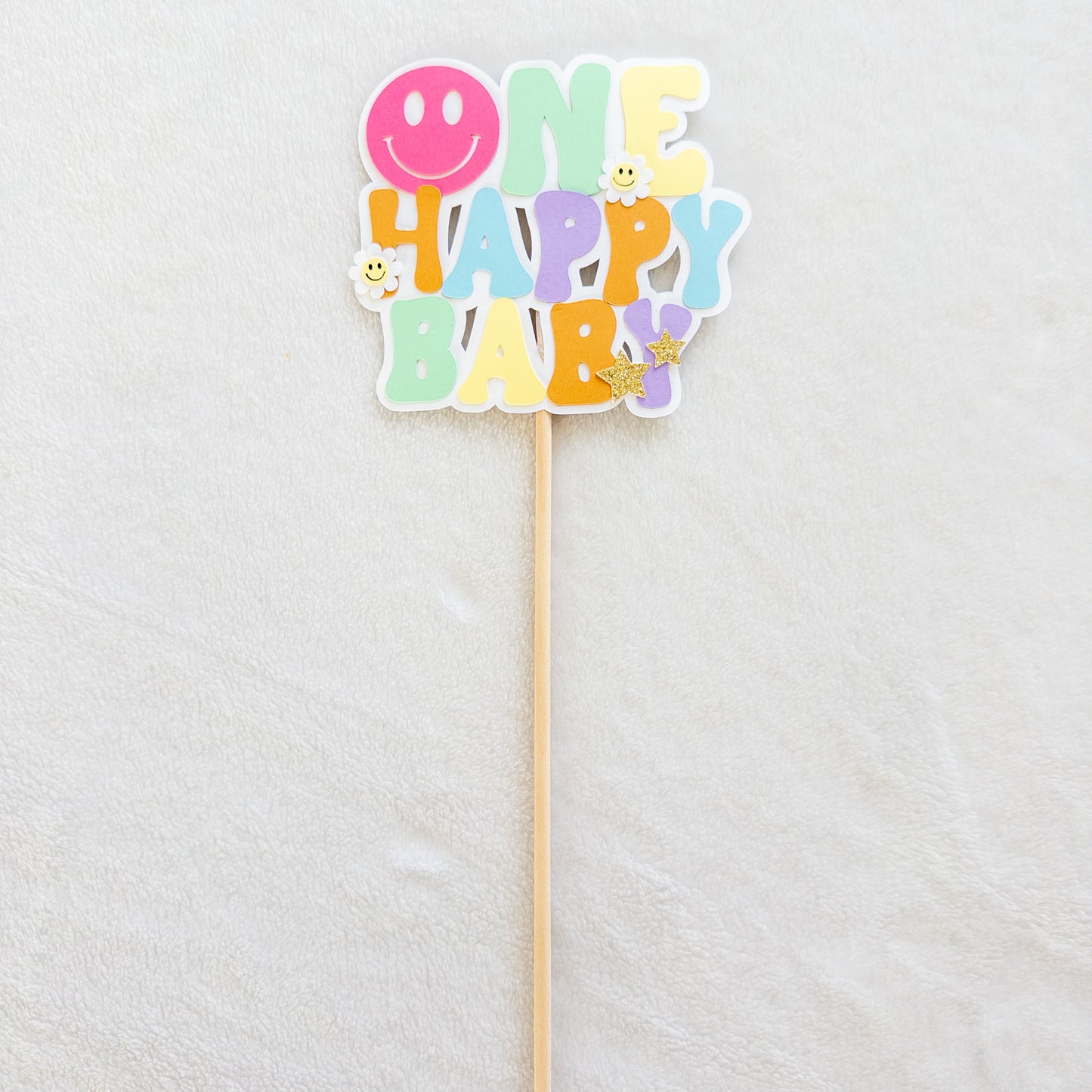 One Happy Baby Smash Cake Topper – Custom First Birthday Decor