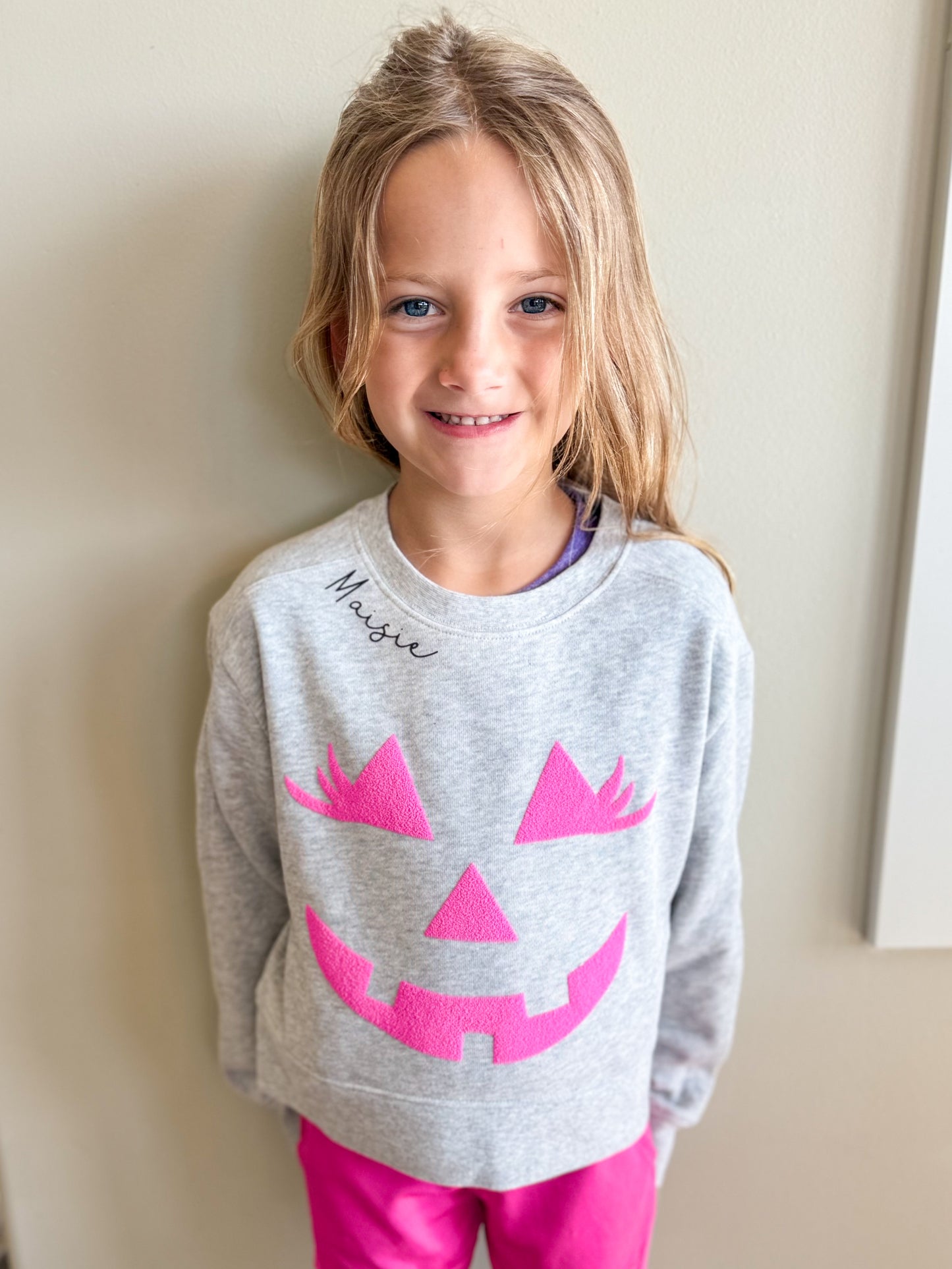 Personalized Girls Halloween Sweatshirt