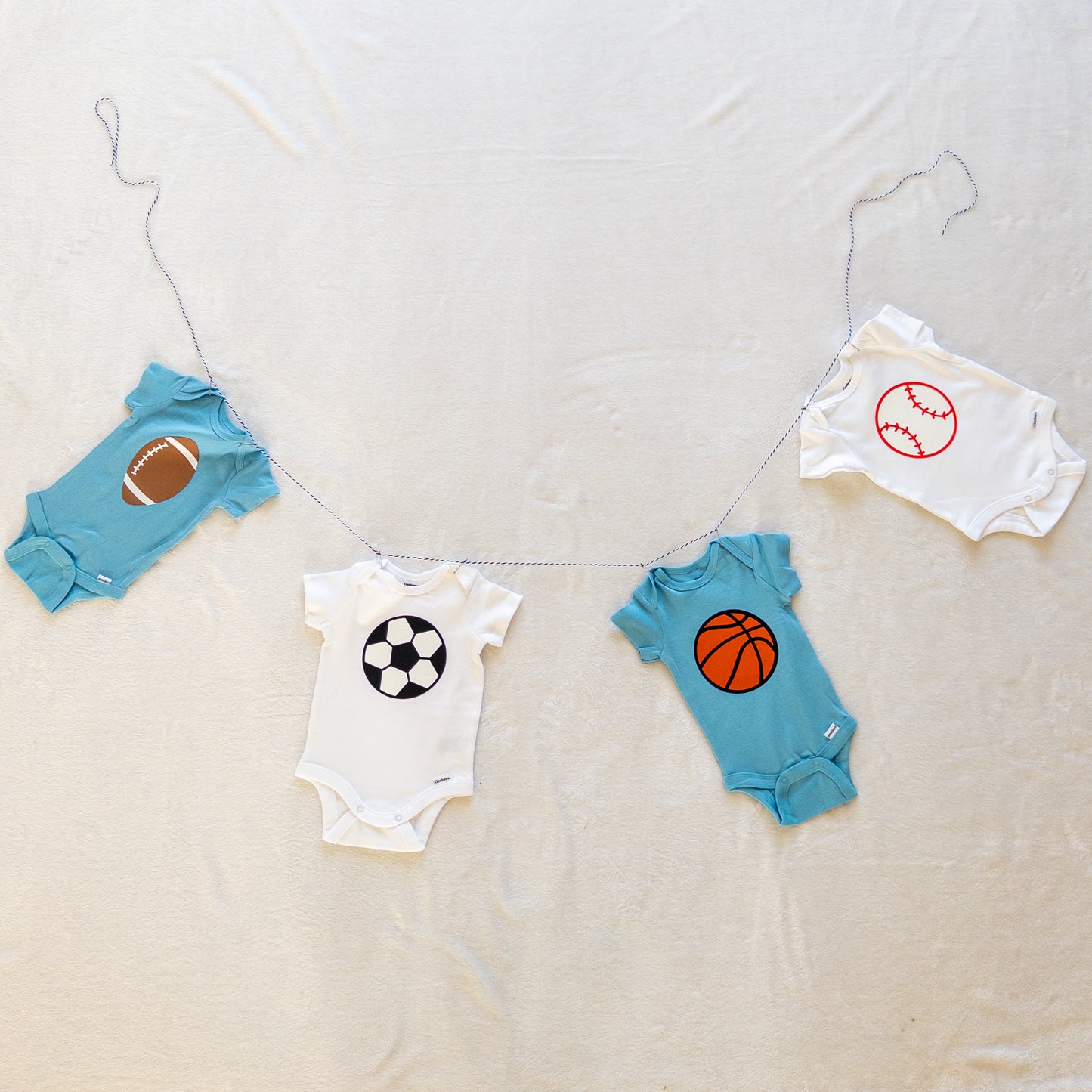 Sports Allstar Onesie Banner Baby Shower Decor