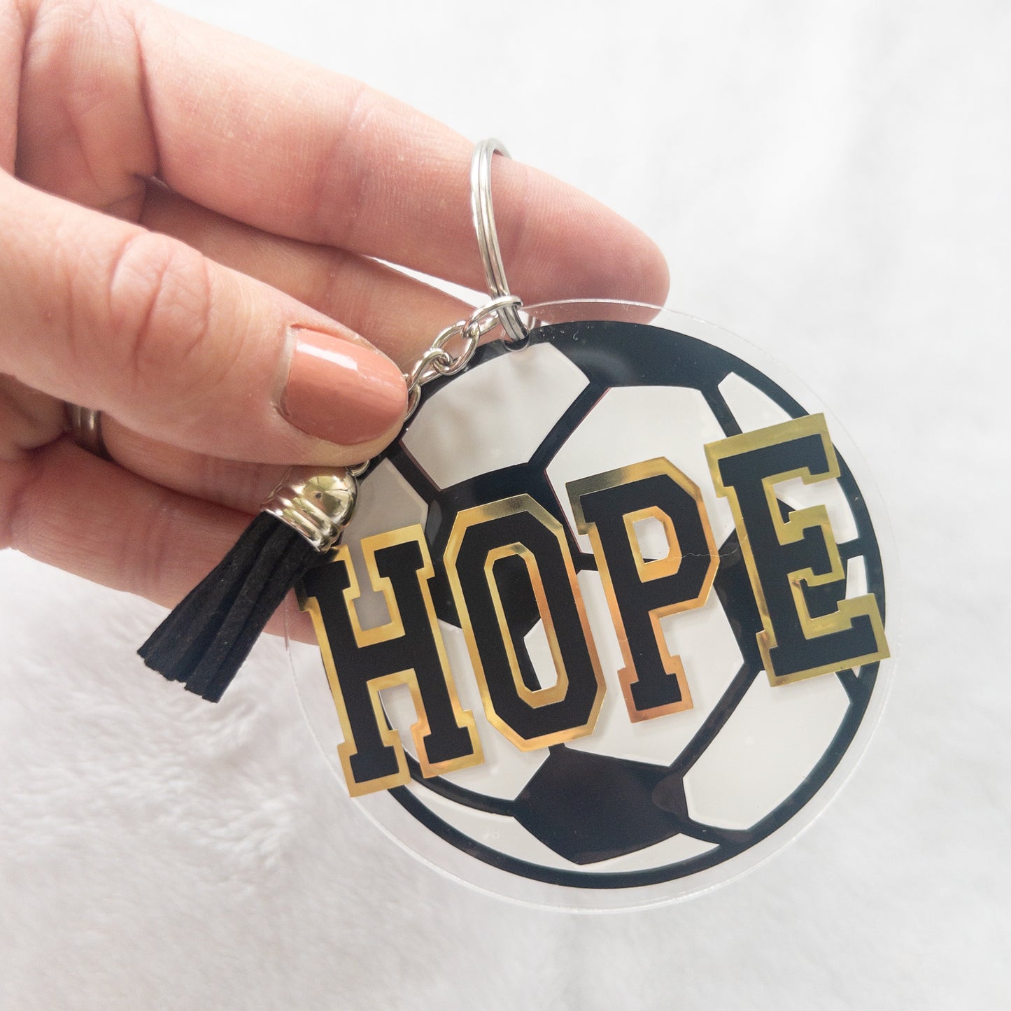 Personalized Soccer Name Keychain for Backpacks, Sports Bags, Luggage