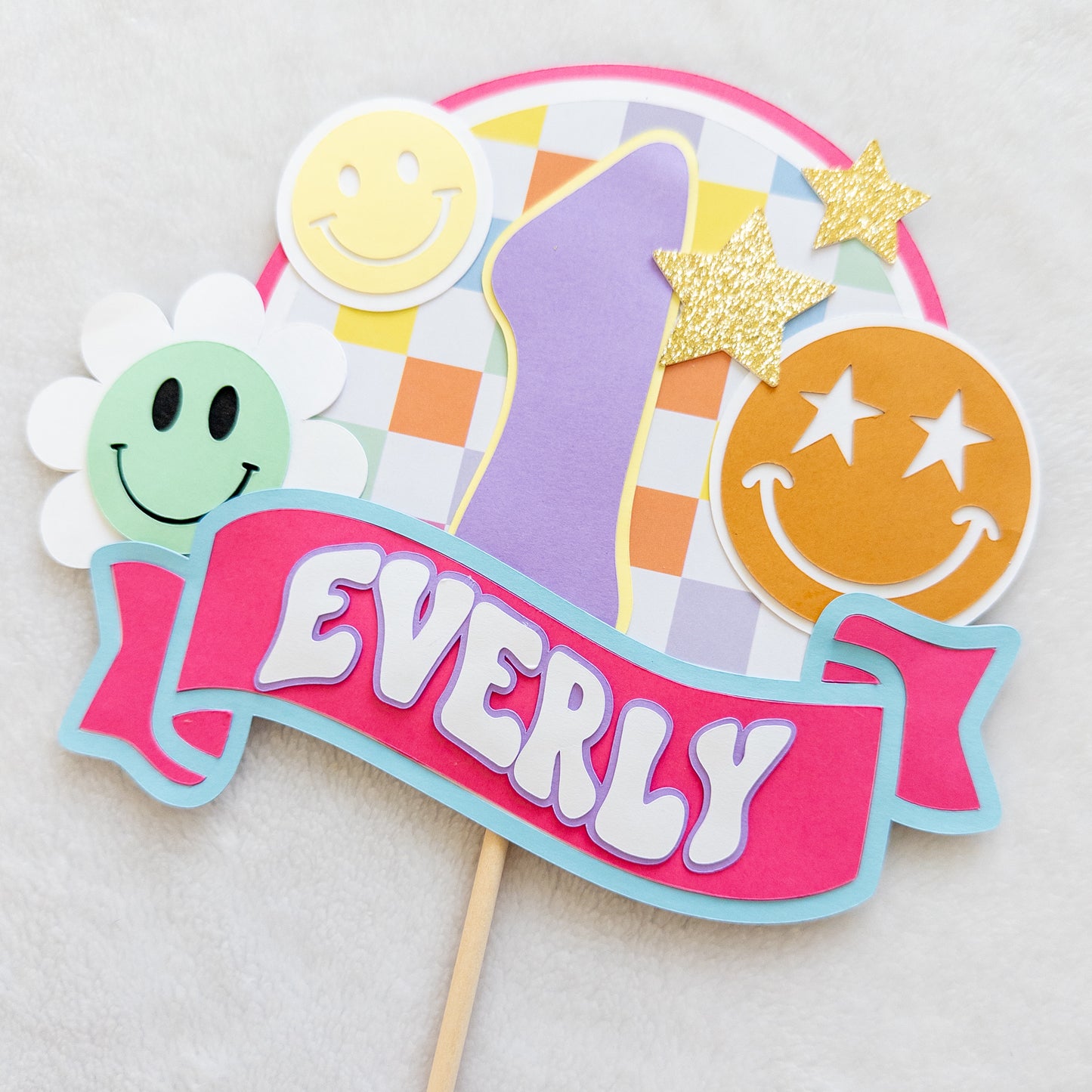 One Happy Baby First Birthday Cake Topper – Customizable