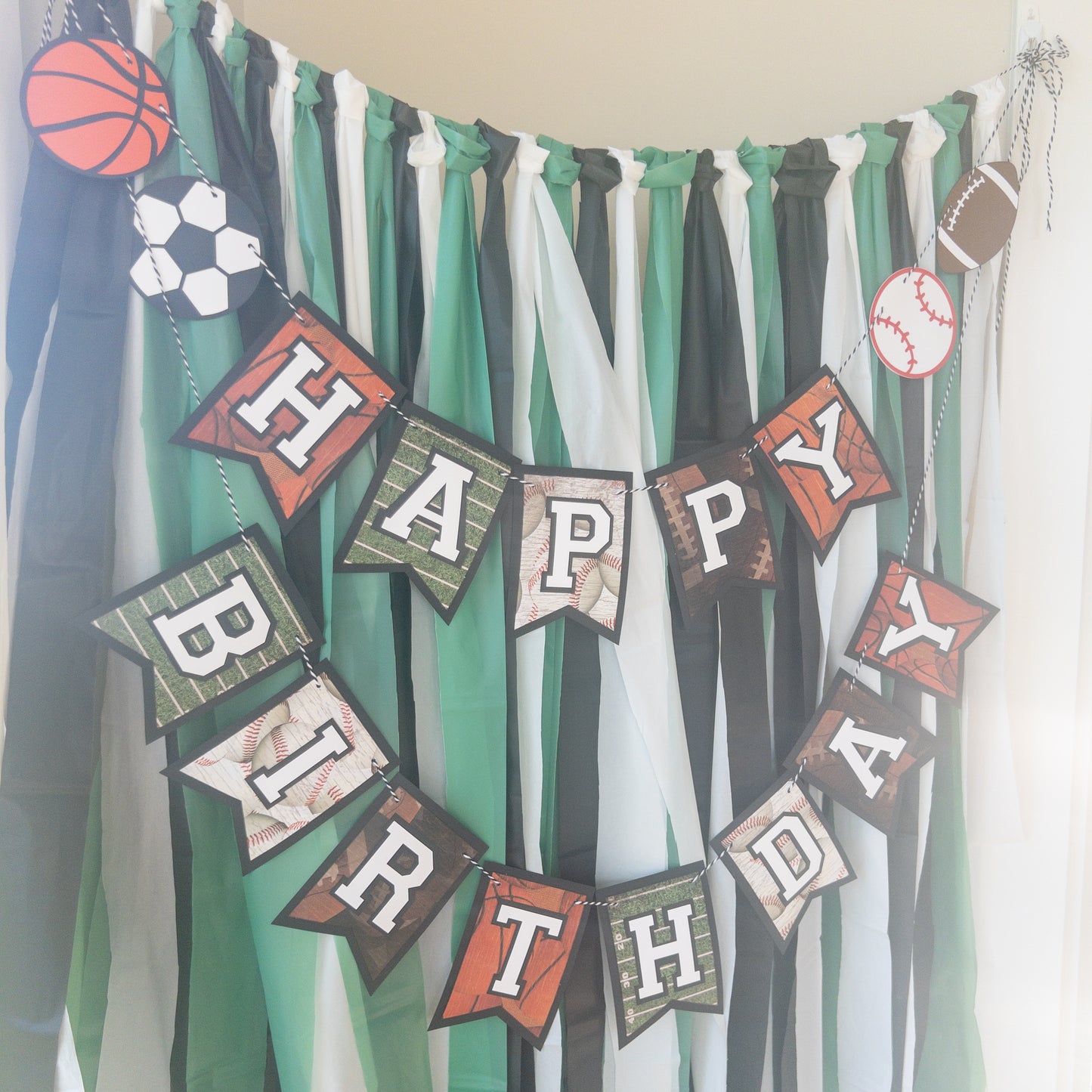 Sports All Star Custom Happy Birthday Banner