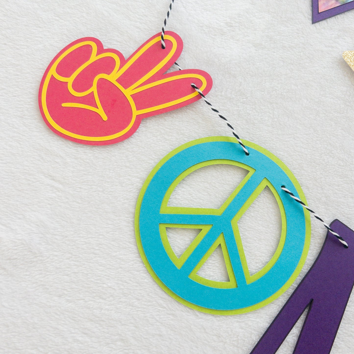 Tie Dye Themed Birthday Banner