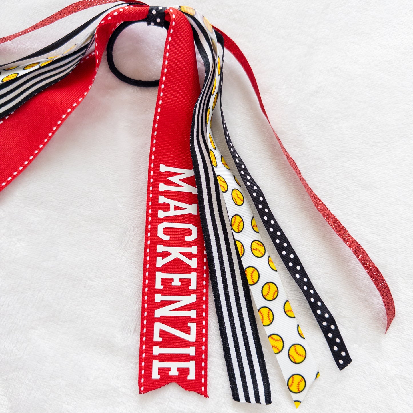 Custom Sports Ponytail Ribbon Streamer