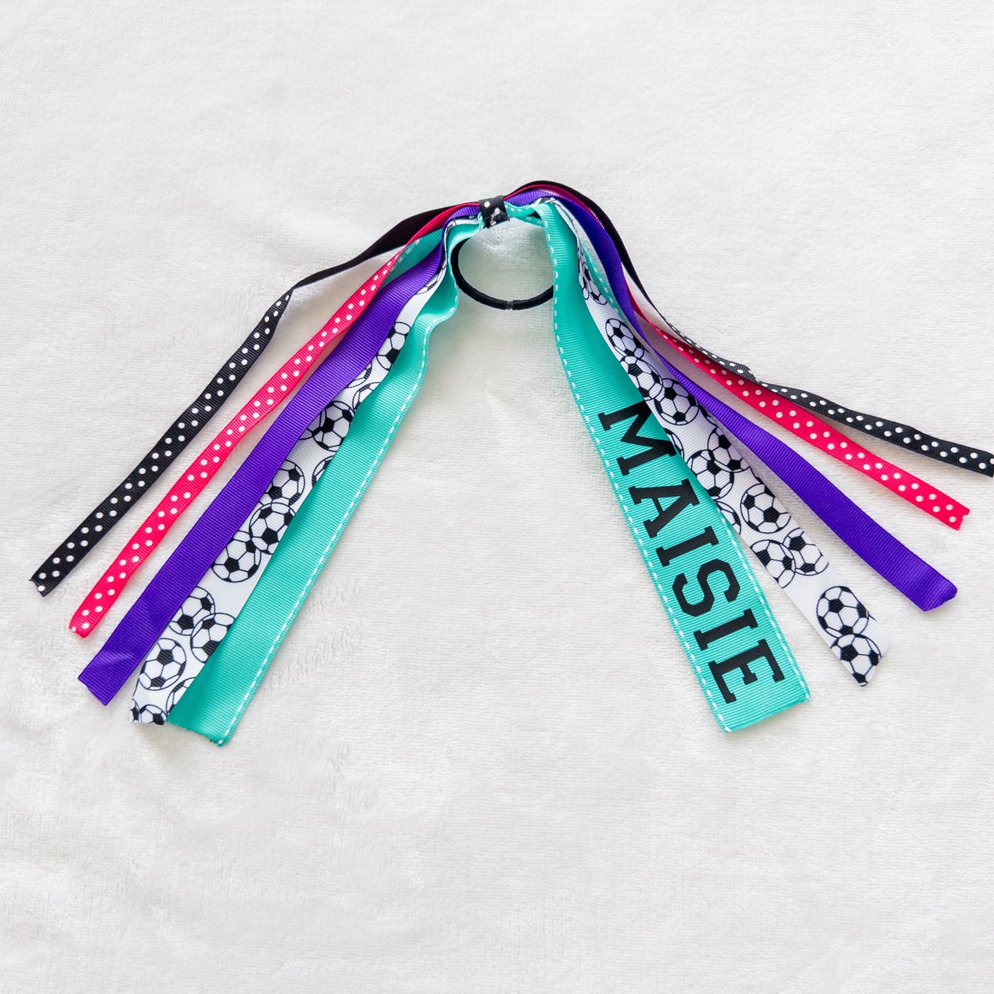 Custom Sports Ponytail Ribbon Streamer