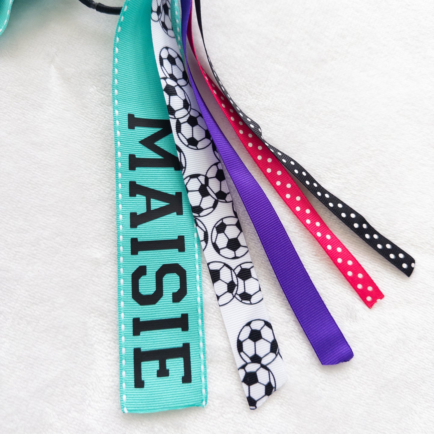 Custom Sports Ponytail Ribbon Streamer