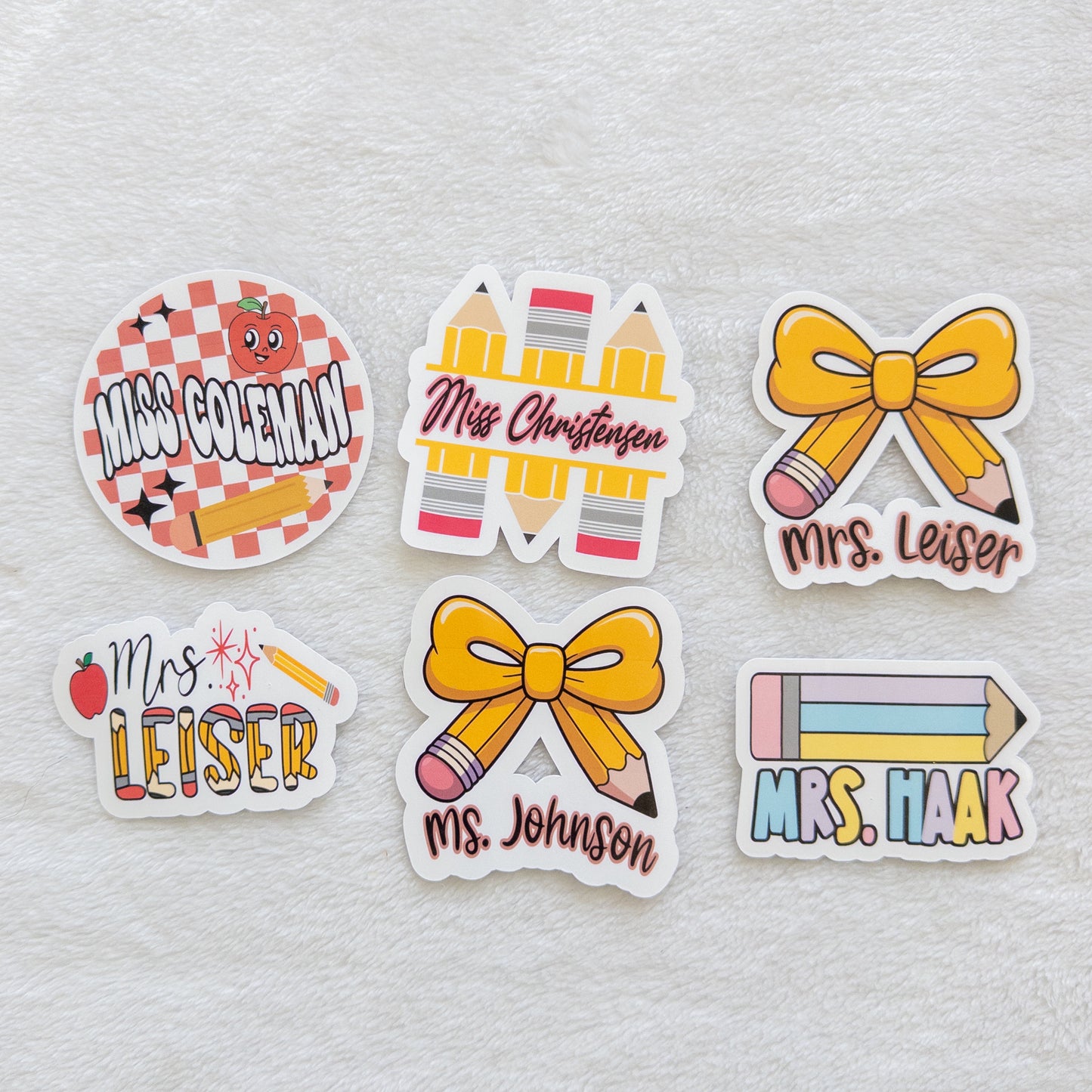 Custom Teacher Stickers – Personalized with Name
