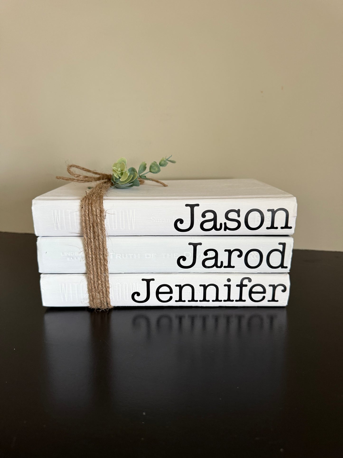 Personalized and Customized Book Stack Shelf Decor