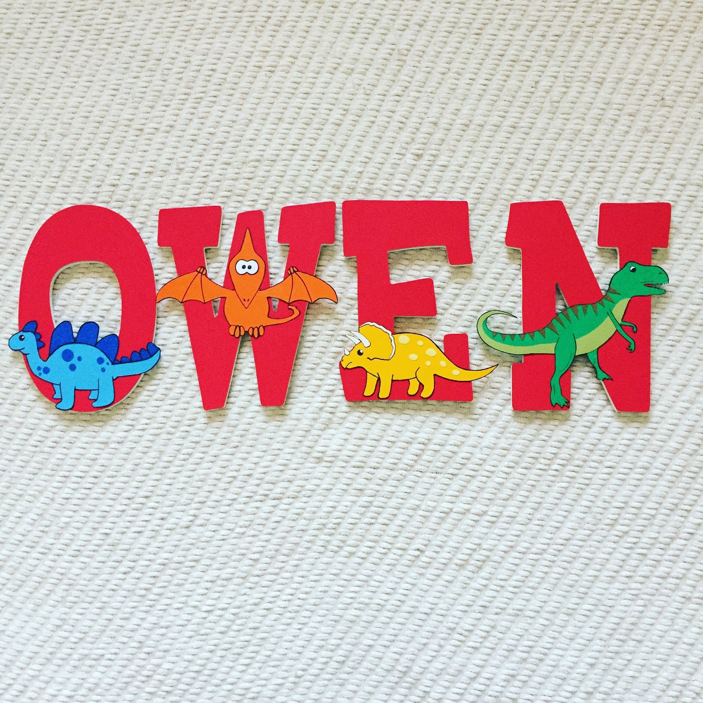 Dinosaur Custom Wood Letters