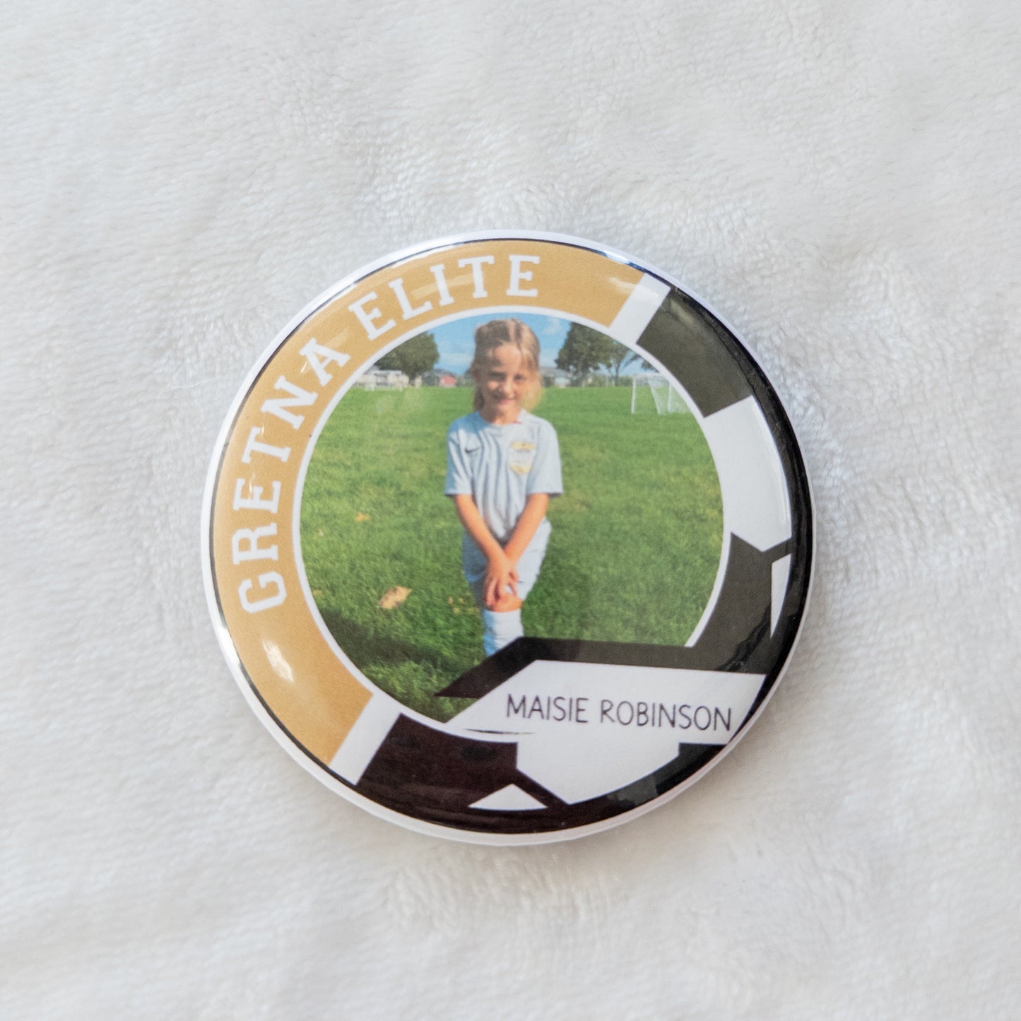 Custom 3" Personalized Statement Pin – Backpack, Jacket, Purse Accessory