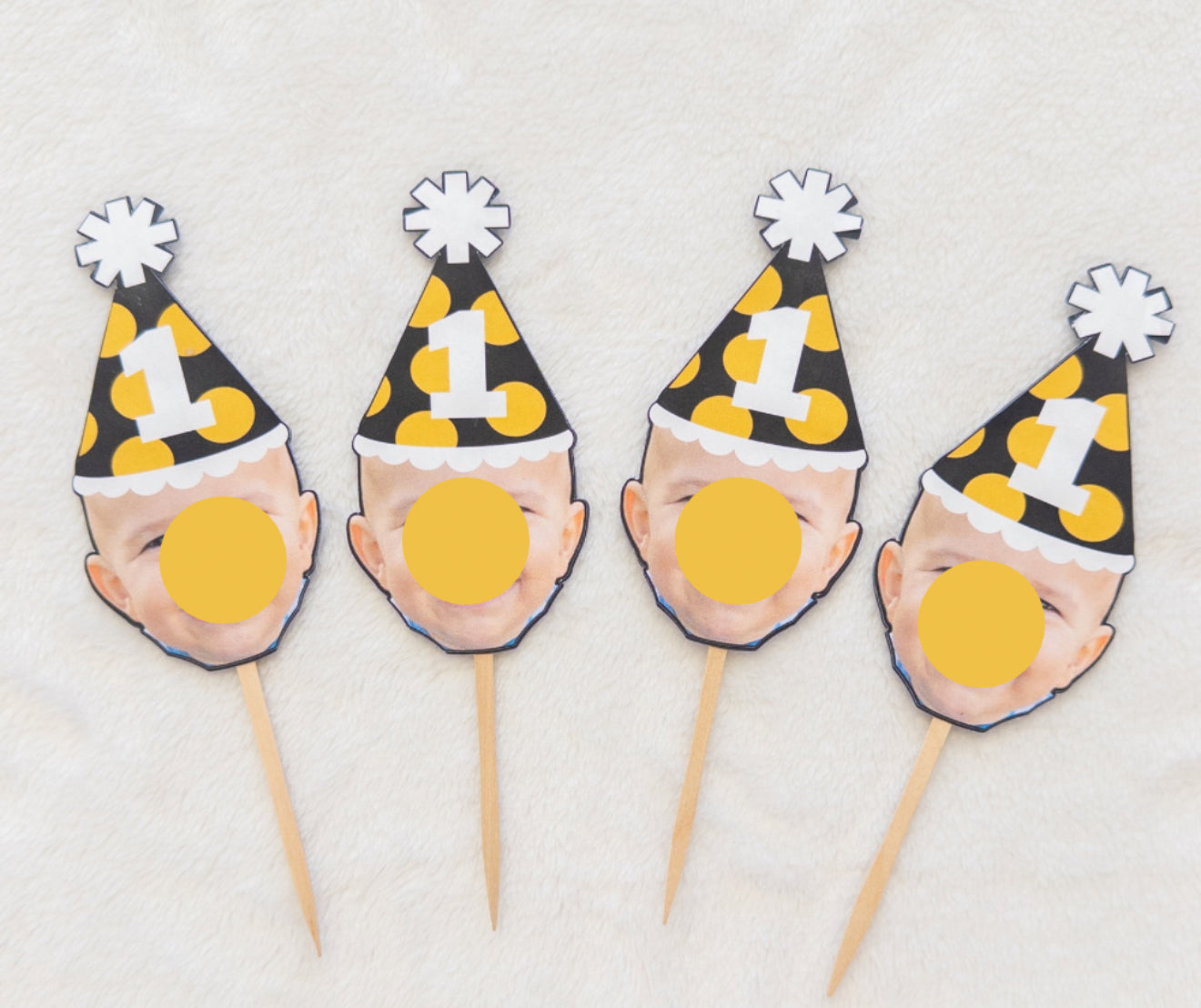Personalized Photo Cupcake Toppers
