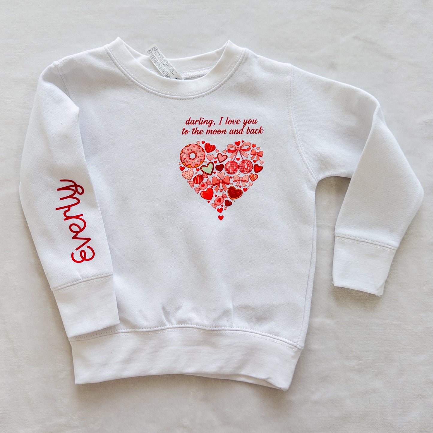 Personalized "To the Moon and Back" Valentine’s Crewneck